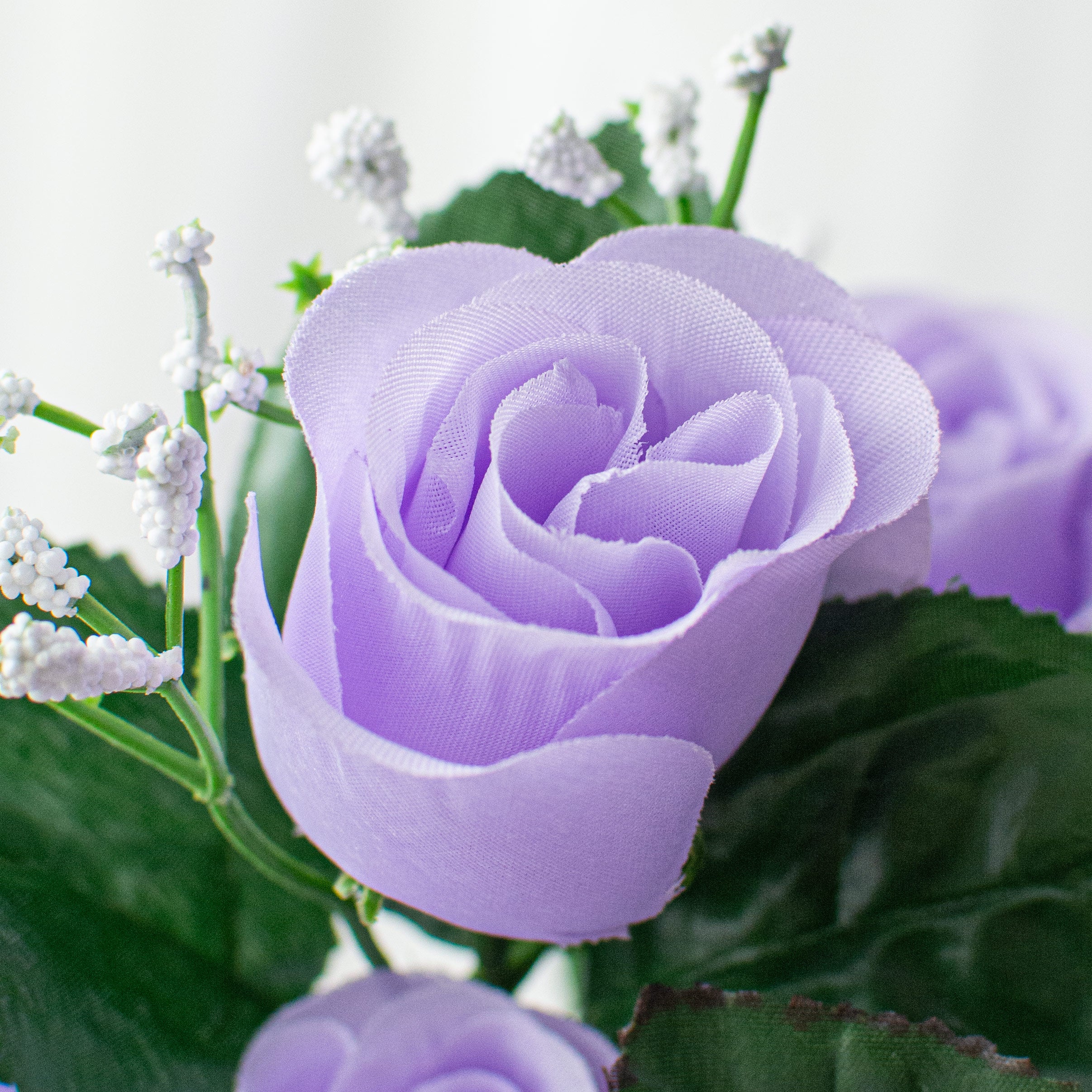 16" Colorfast Lillian Rose Bud Bush: Lavender (14) Lifestyle Photo