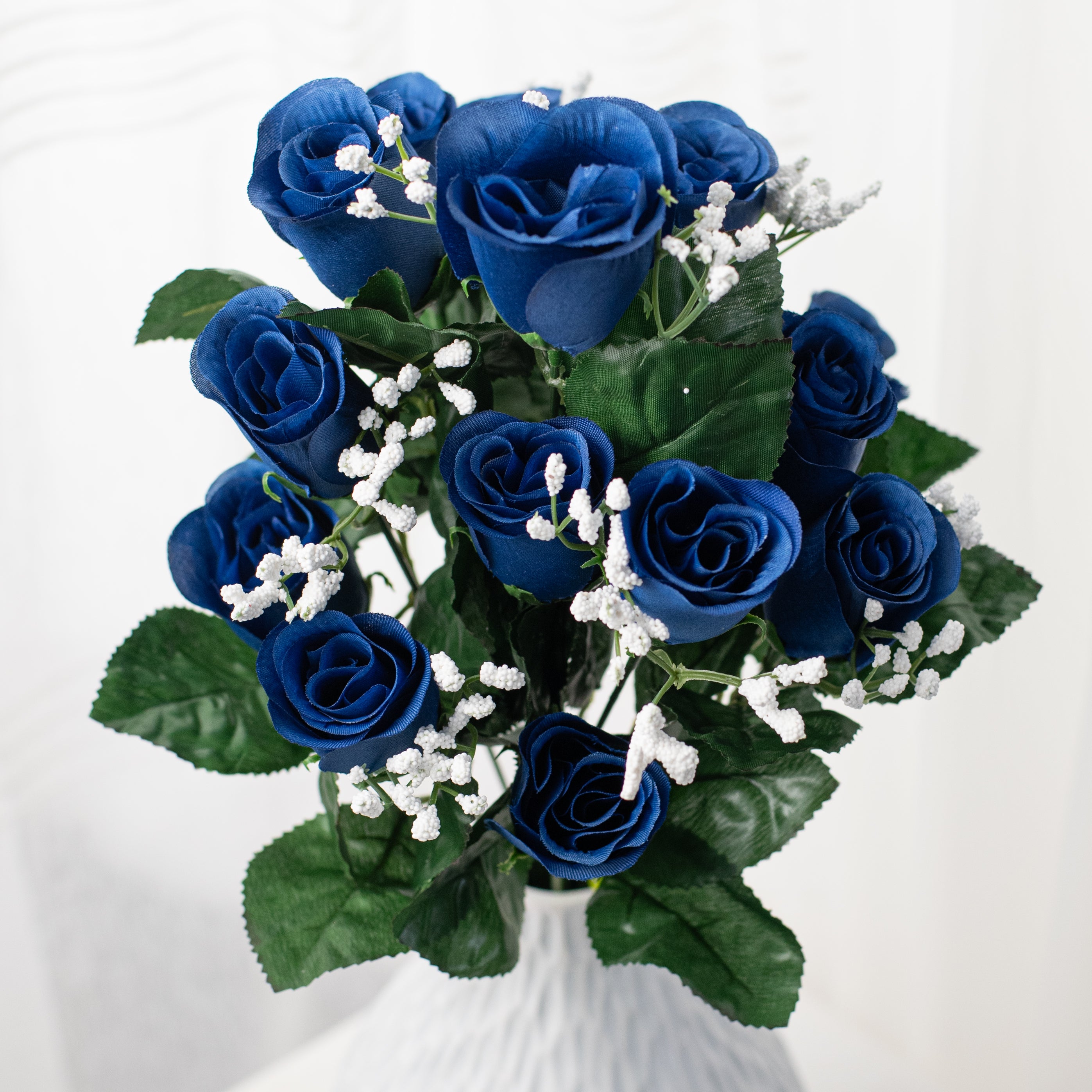16" Colorfast Lillian Rose Bud Bush: Royal Blue (14) Item Number: 30308RYBL