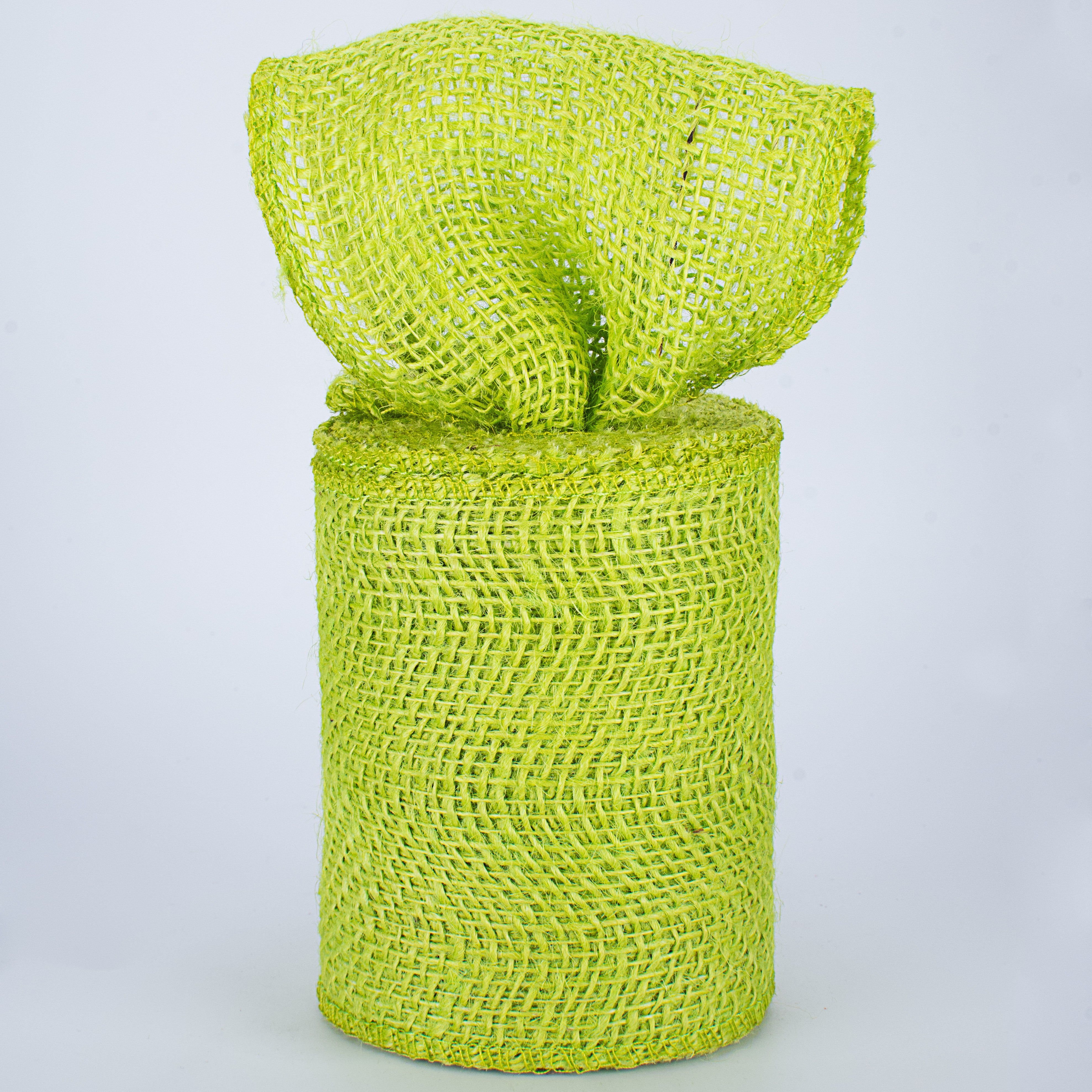 4" Colorfast Loose Weave Burlap: Apple Green (10 Yards) Lifestyle Photo