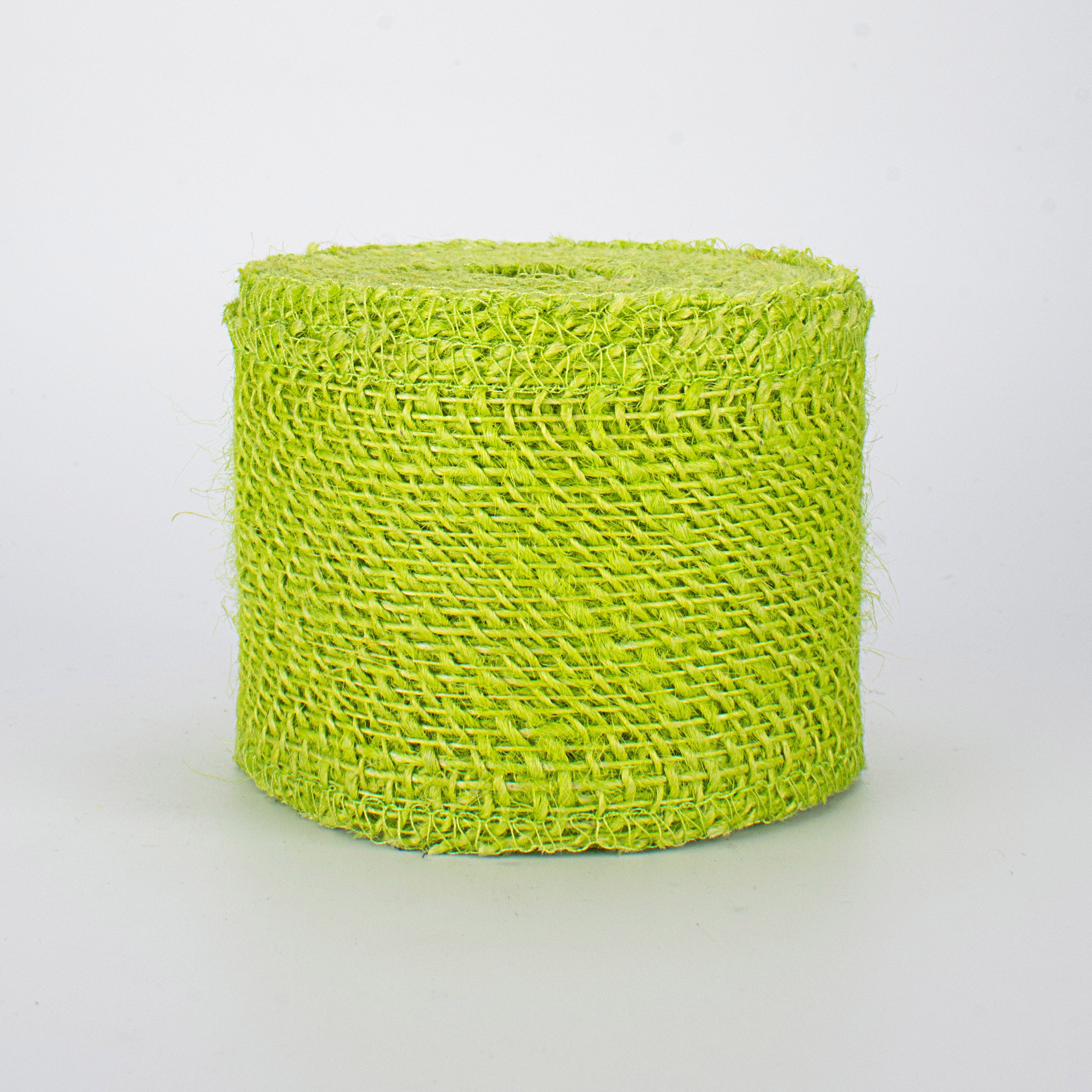 2.5" Colorfast Loose Weave Burlap: Apple Green (10 Yards) Item Number: RK911443