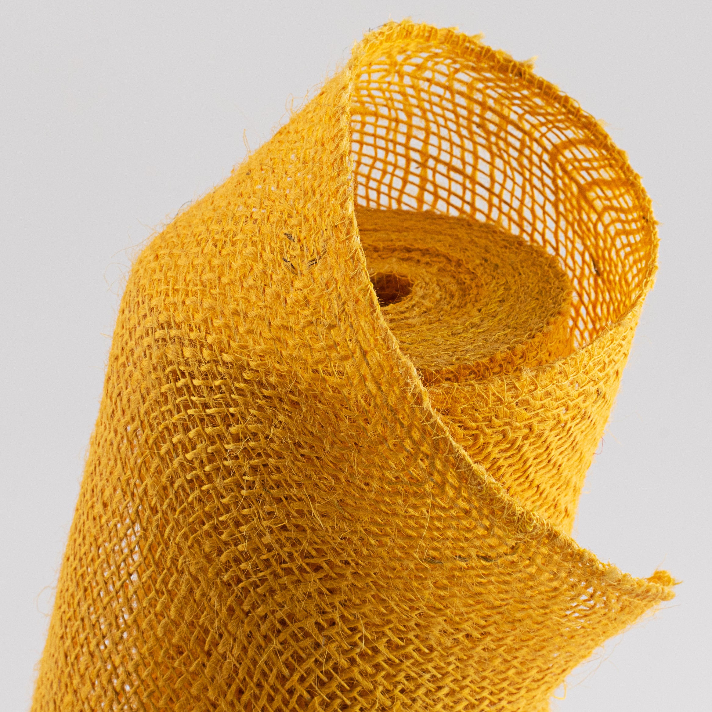 18" Colorfast Loose Weave Burlap: Sunflower Yellow (10 Yards) Lifestyle Photo