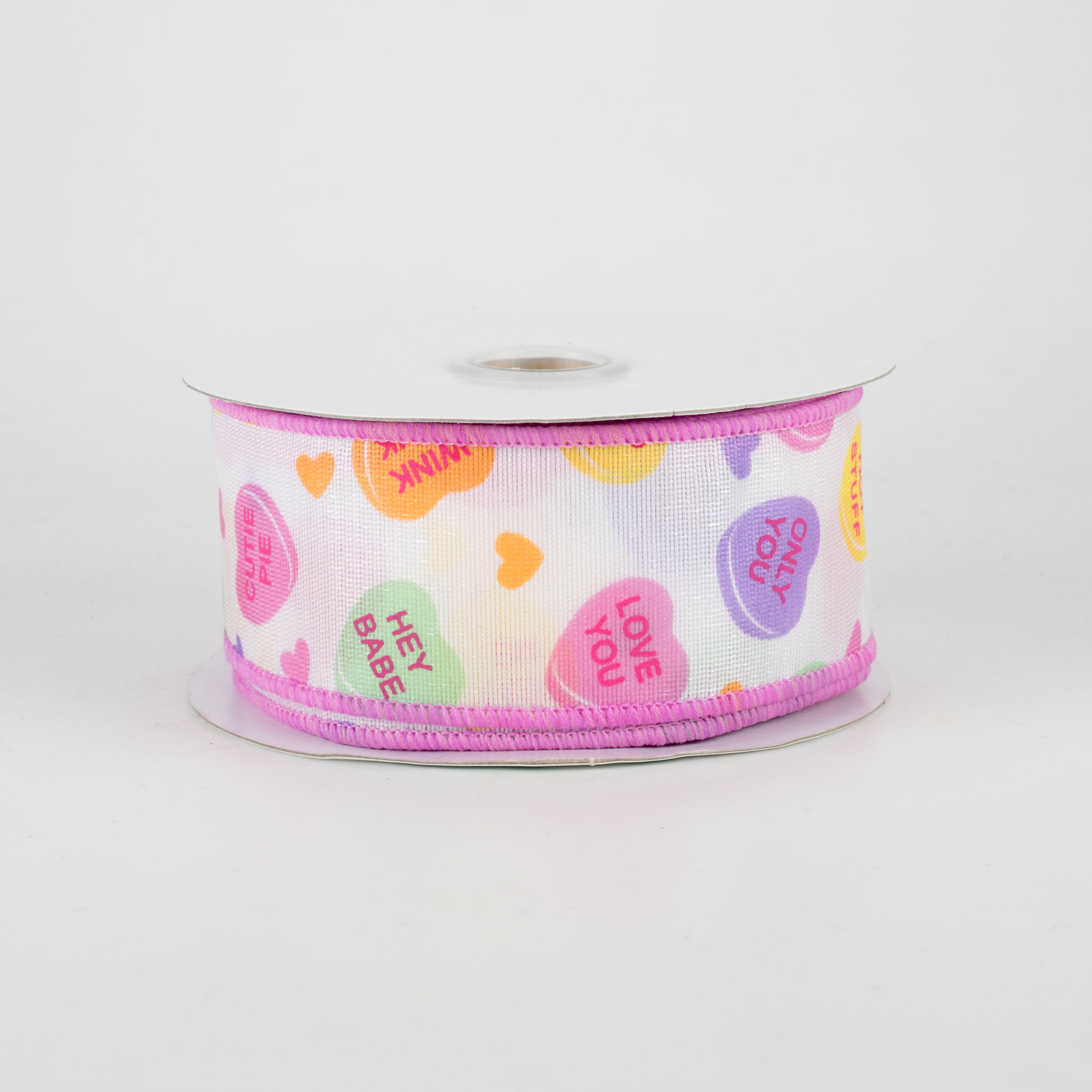 1.5" Conversation Candy Hearts Ribbon (10 Yards)