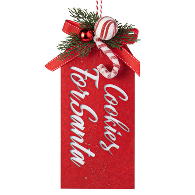 11" Cookies for Santa Gift Tag Ornament Item Number: 85290RD