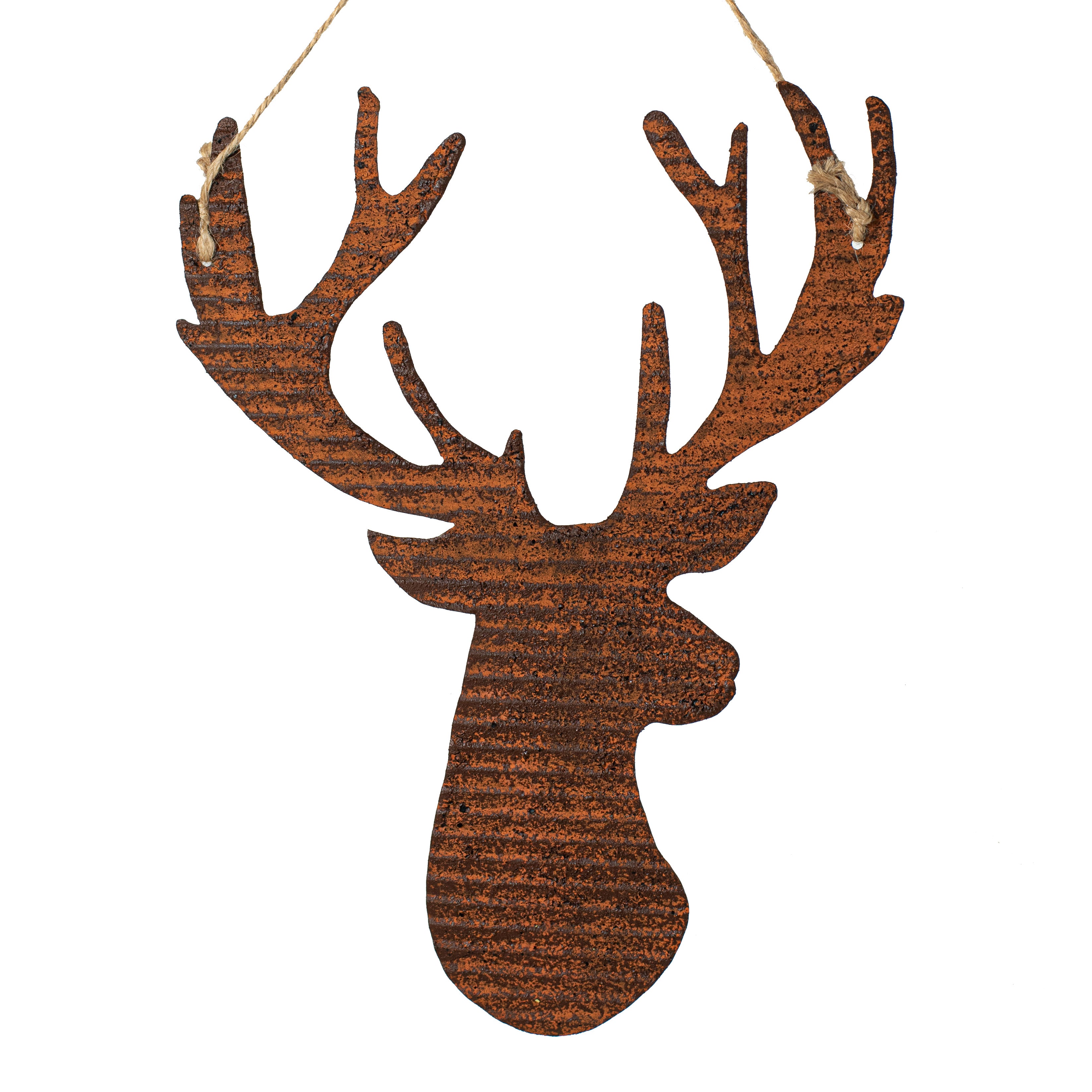 10" Corrugated Reindeer Ornament: Rust Item Number: AM0248