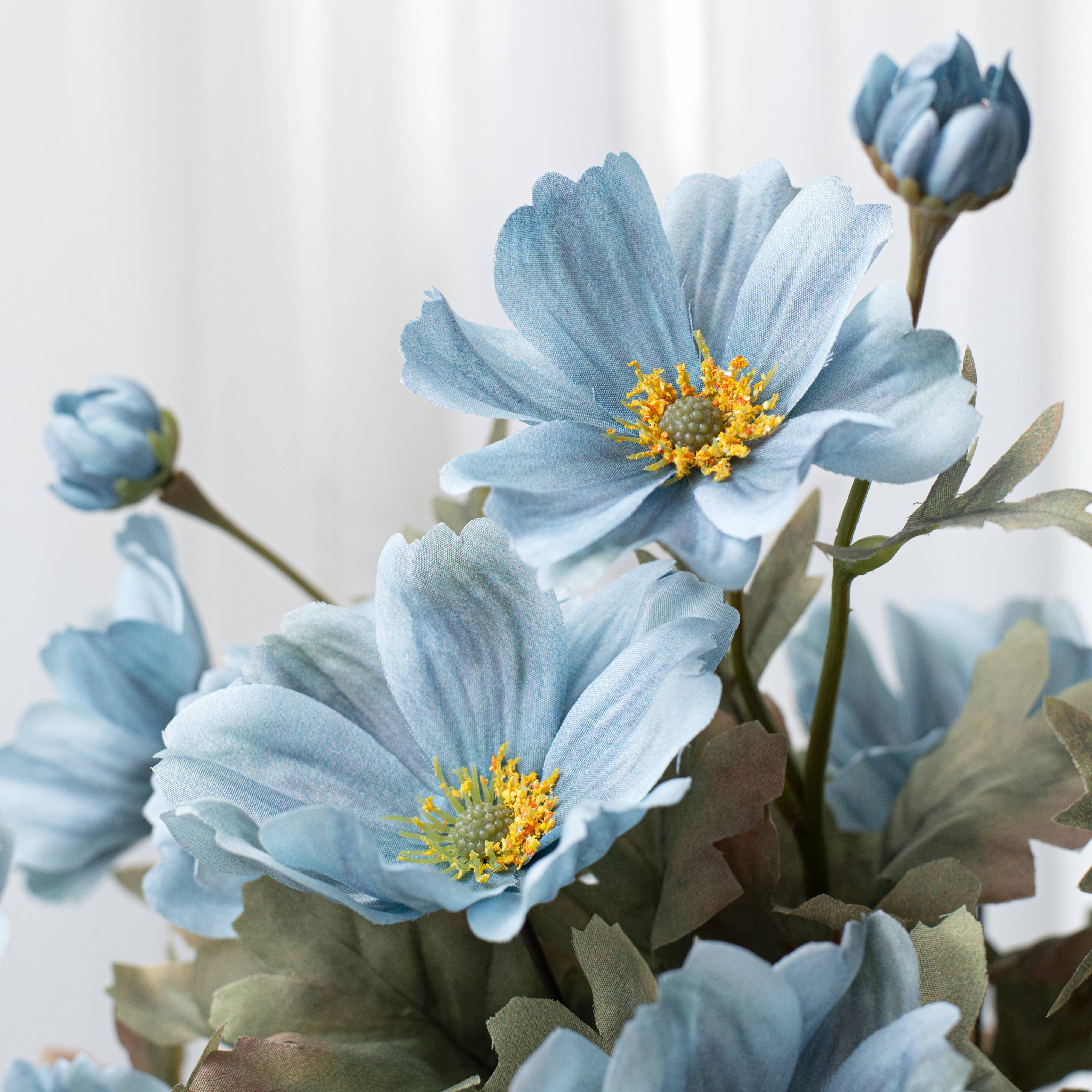 21" Cosmos Flower Bush: Blue (11 Stem) Lifestyle Photo