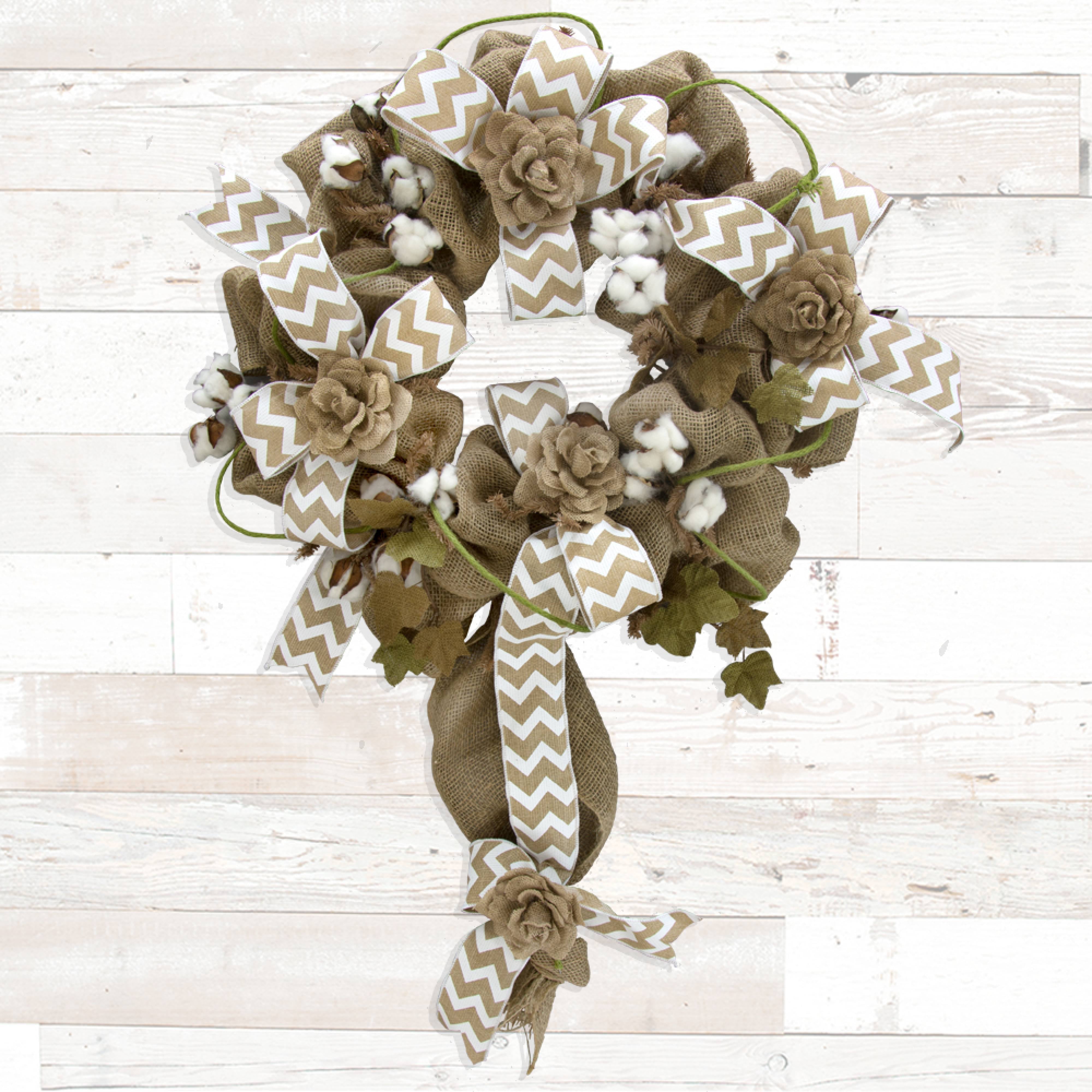 Cotton Boll Floral Spray: 20" detail photo 3