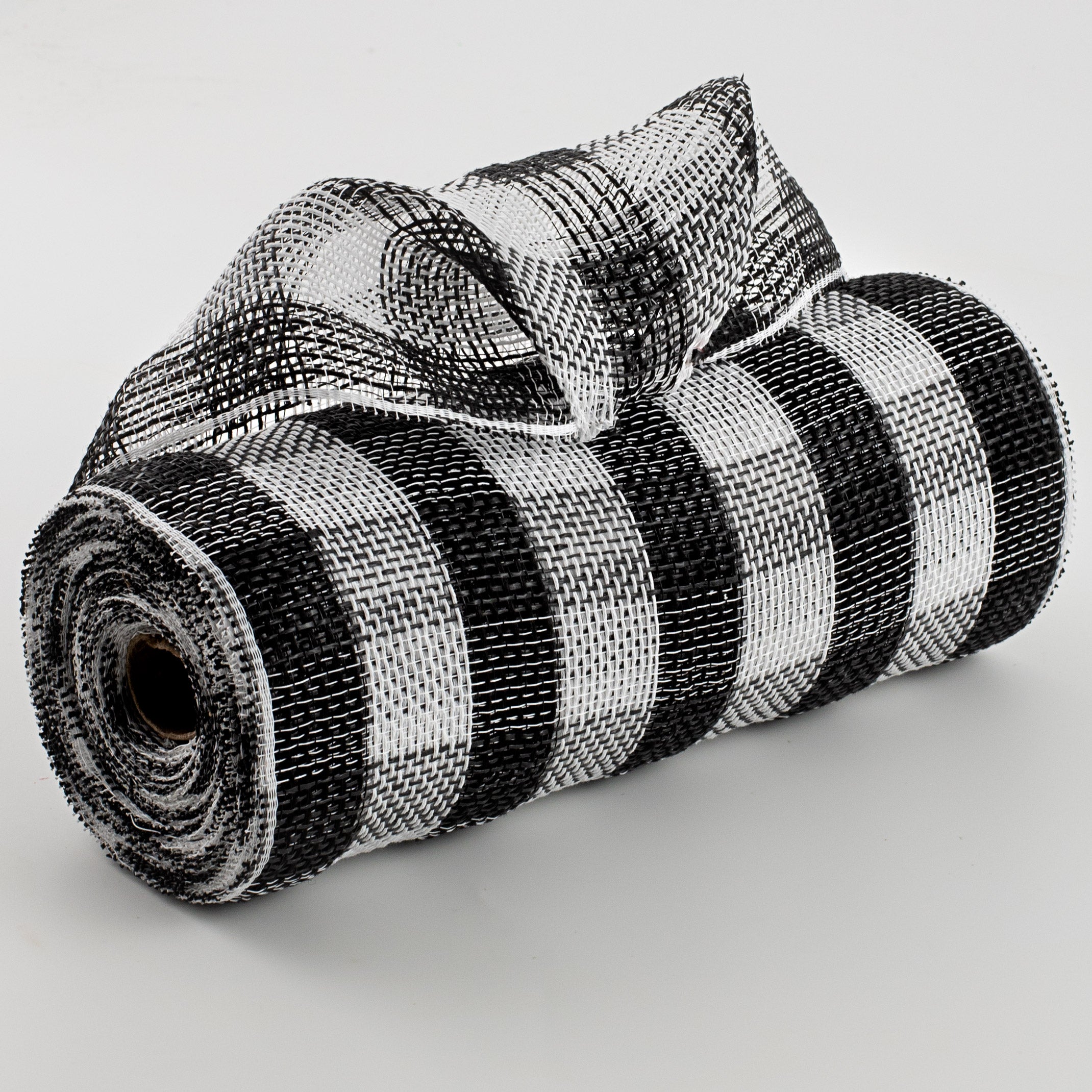 10" Cotton Check Deco Mesh: Black & White Item Number: RY830762