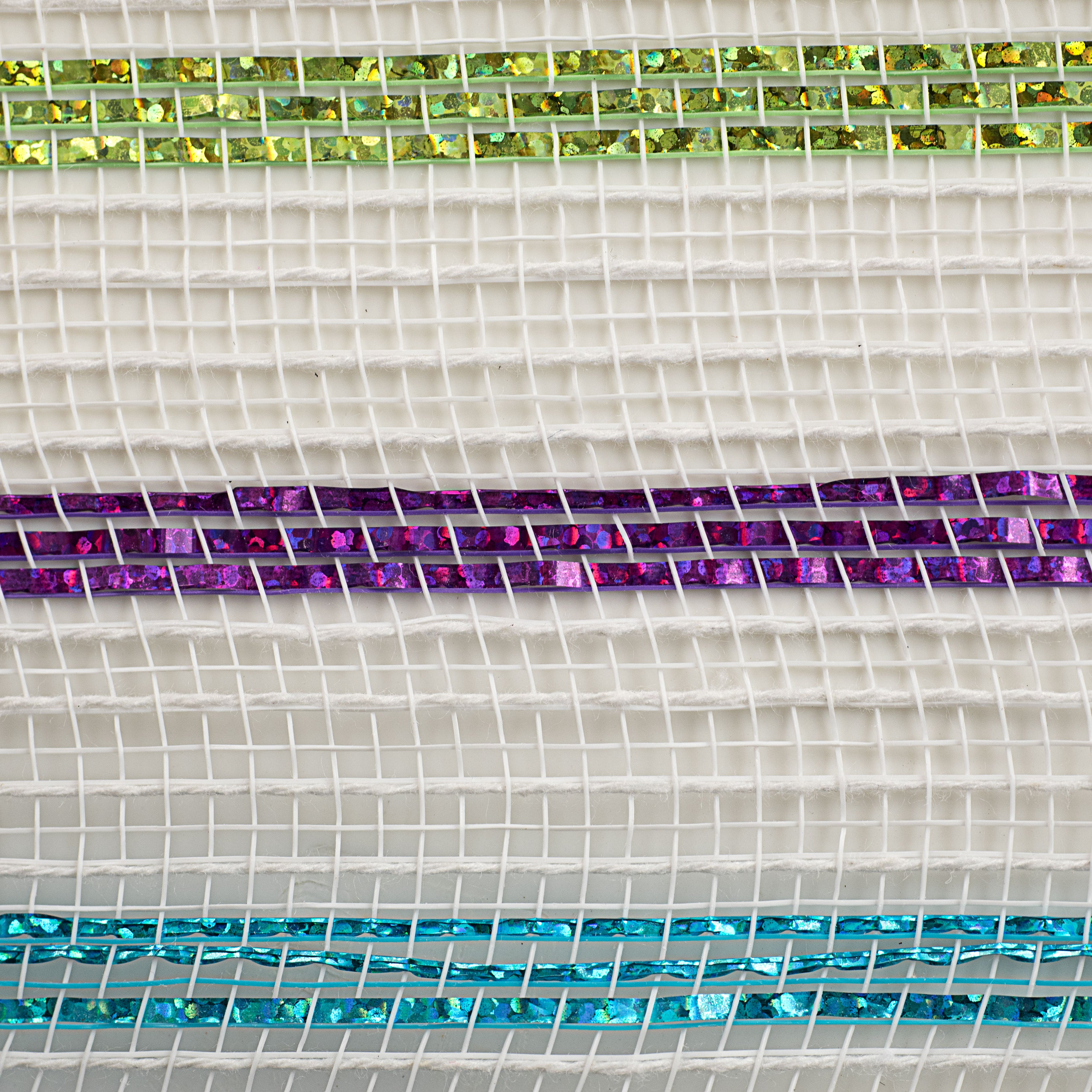 10" Cotton Poly Deco Mesh: White/Multi (10 Yards) detail photo 3