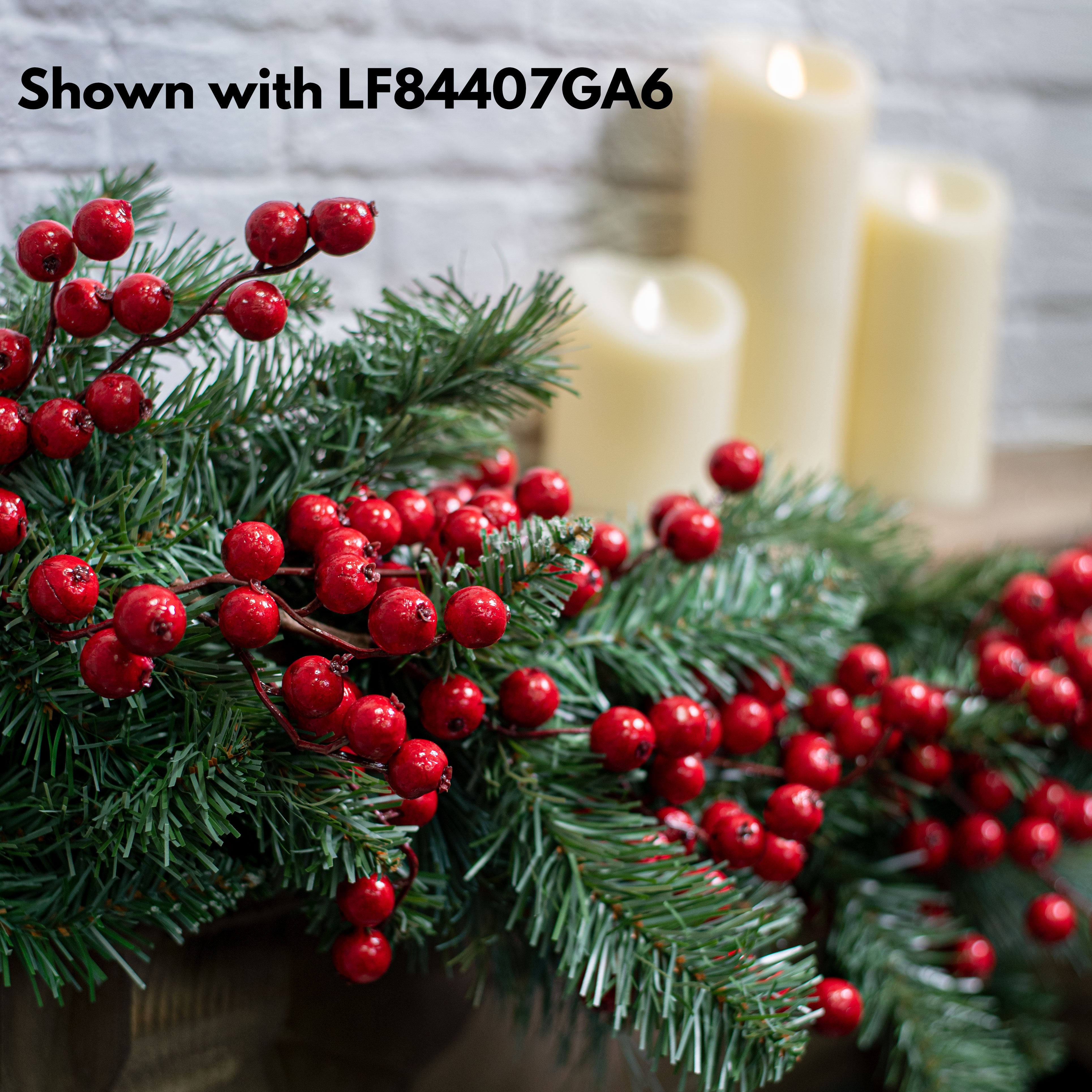 6' Crabapple Berry Garland: Shiny Red Lifestyle Photo