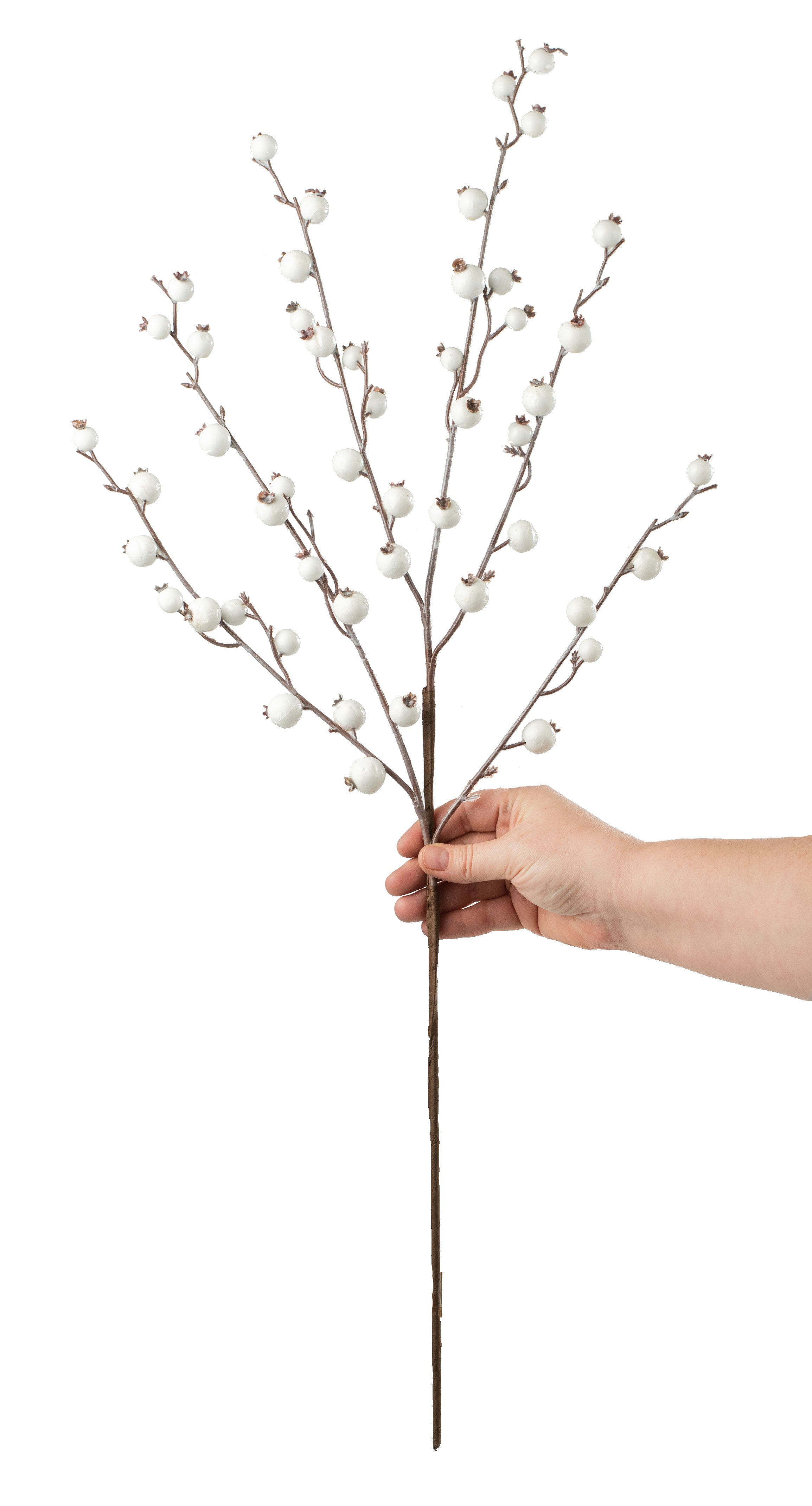 30" Crabapple Spray: Shiny White detail photo 3