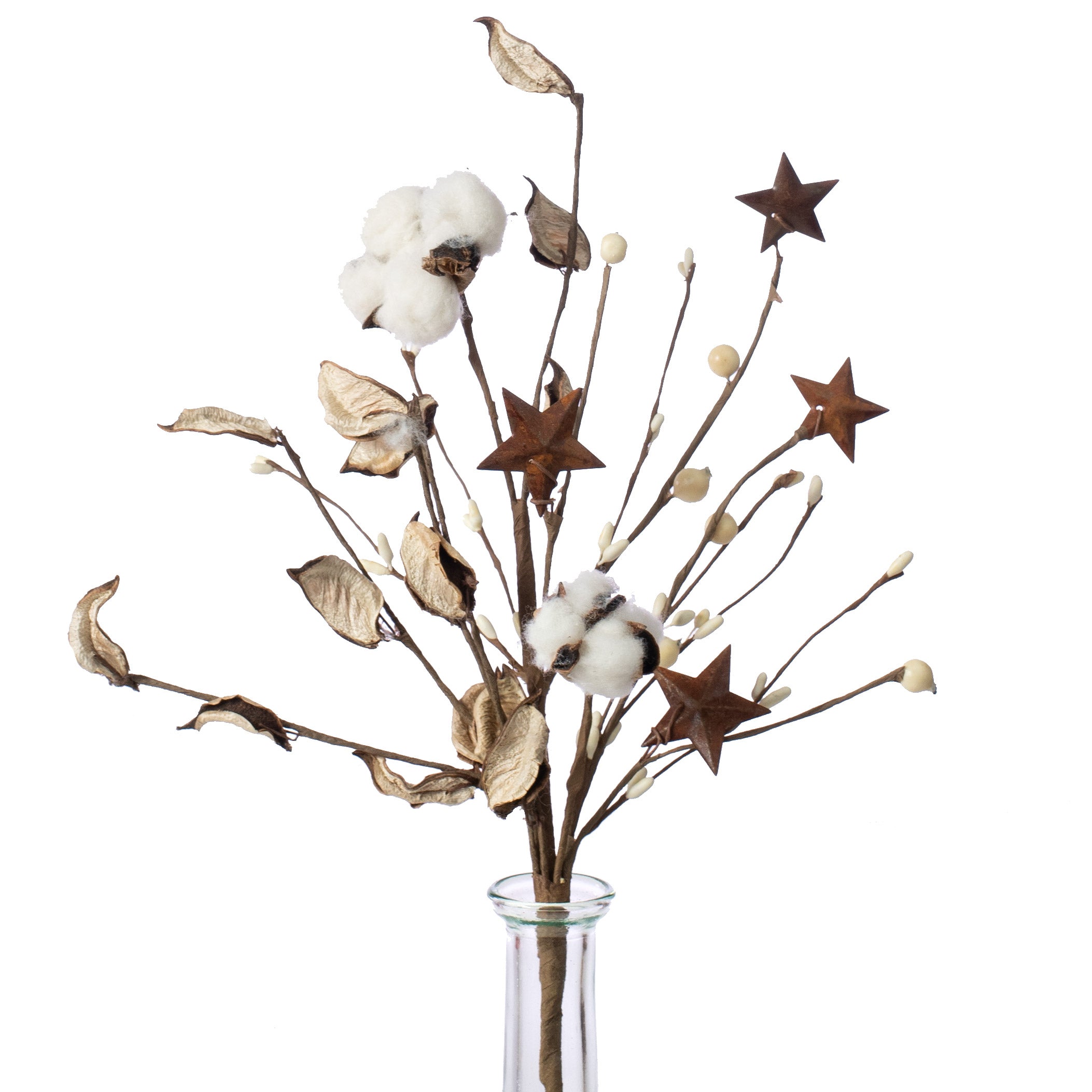14" Cream Berry Pip & Country Cotton Pick Item Number: ISB69668