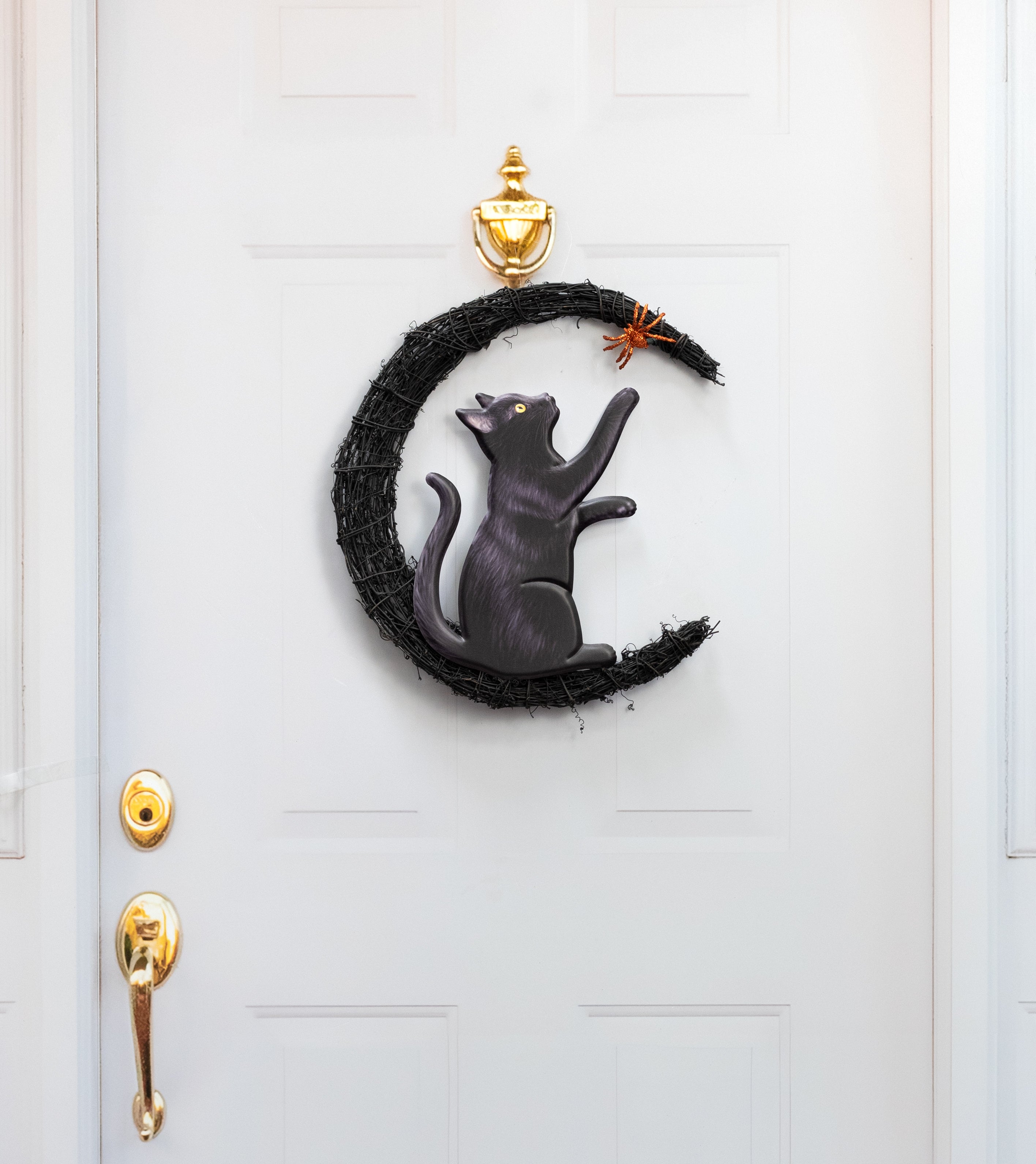 18" Crescent Moon Grapevine Wreath Lifestyle Photo