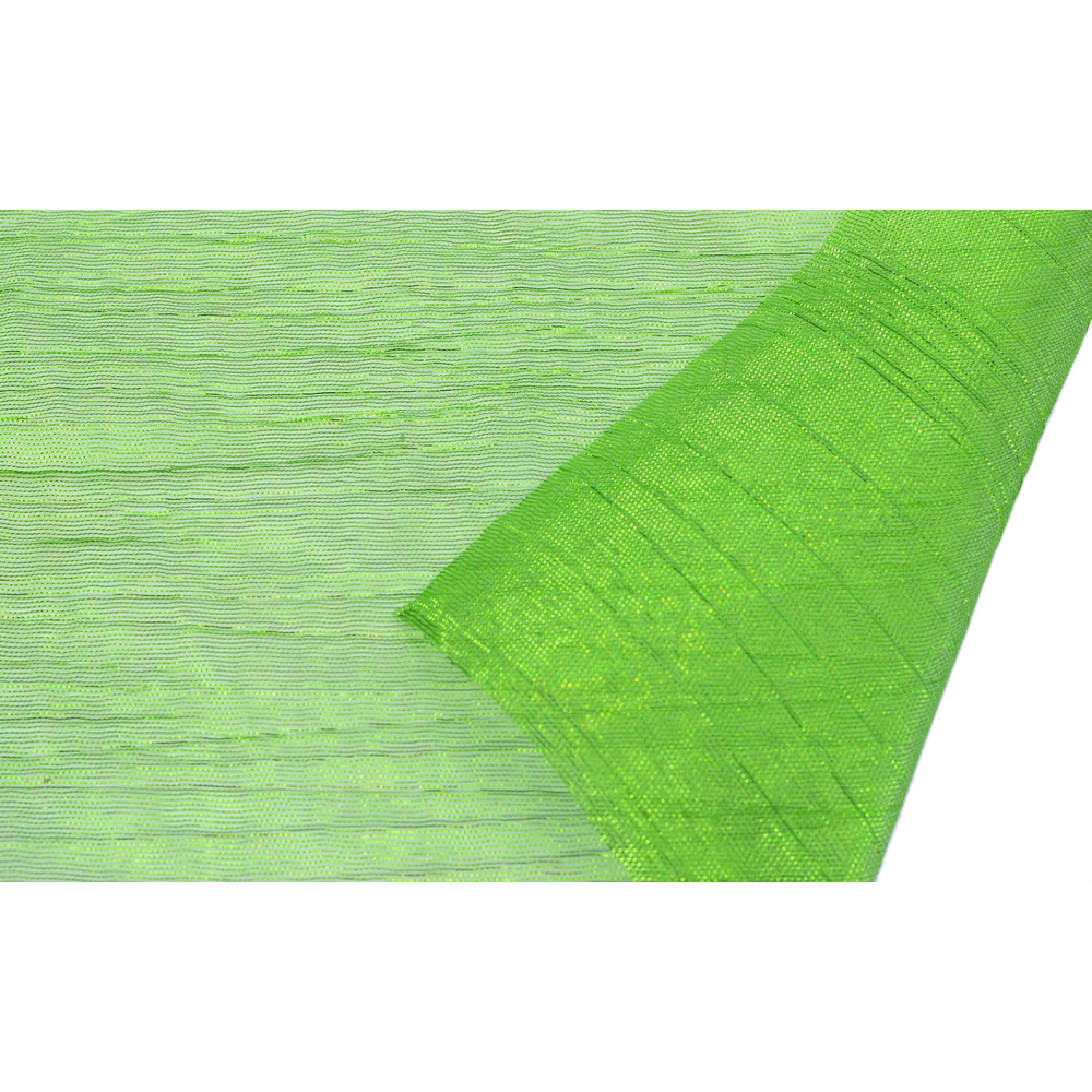 17" Crinkle Fabric Roll: Metallic Lime Green (5 Yards) Lifestyle Photo