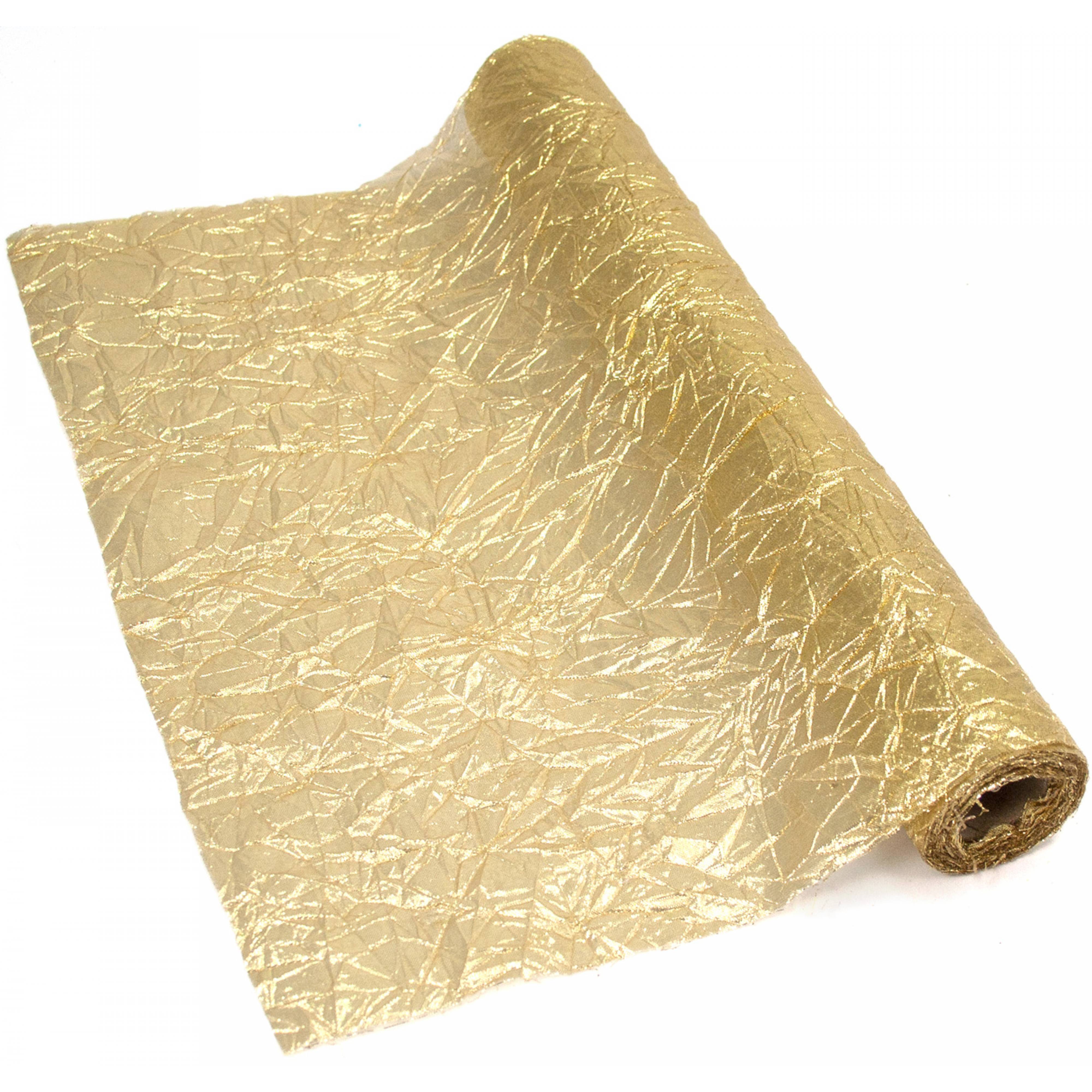 Crushed Metallic Lamé Fabric Roll: Gold Item Number: RF106108