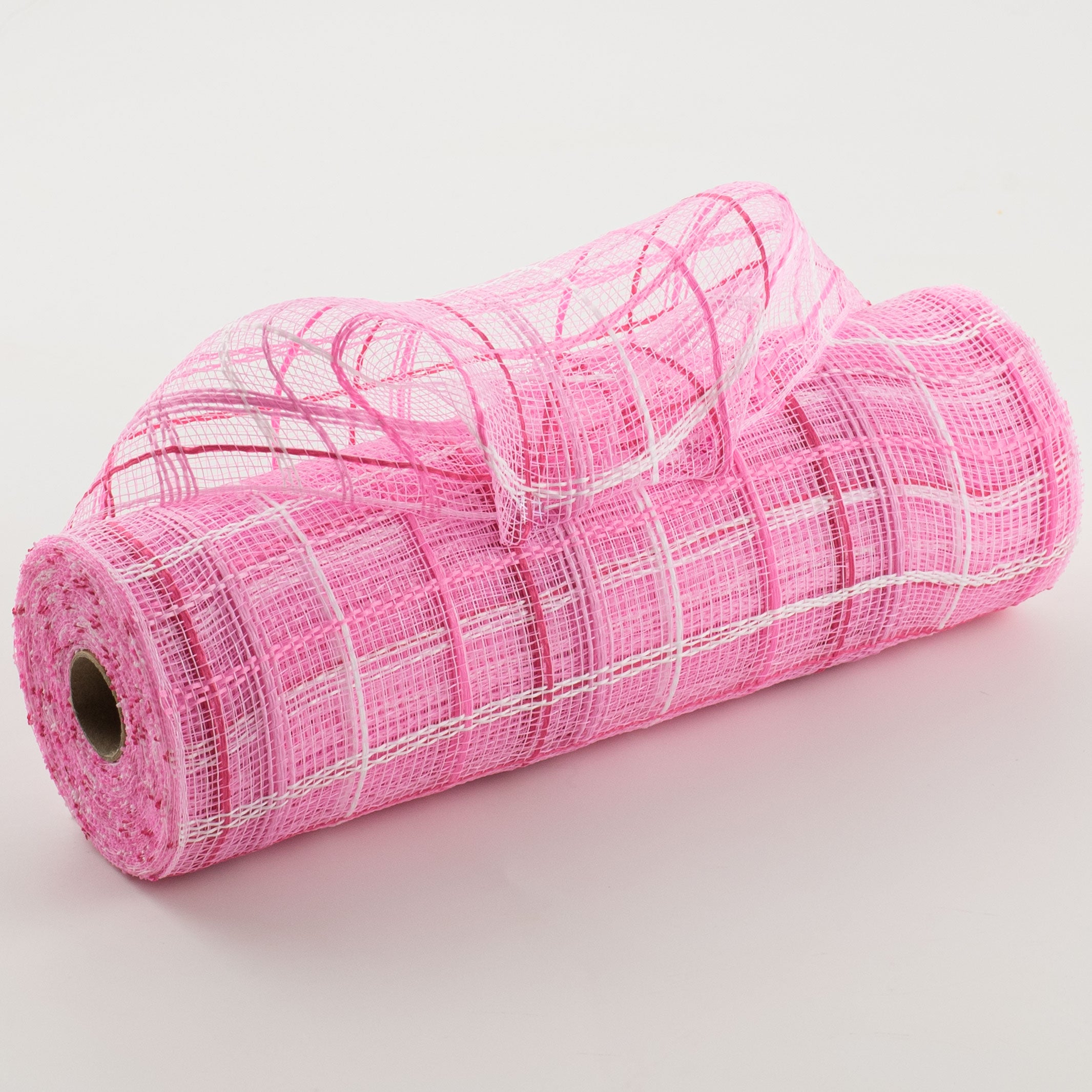 10" Crystal Plaid Mesh: Pink, Fuchsia, White Item Number: xb104710-44