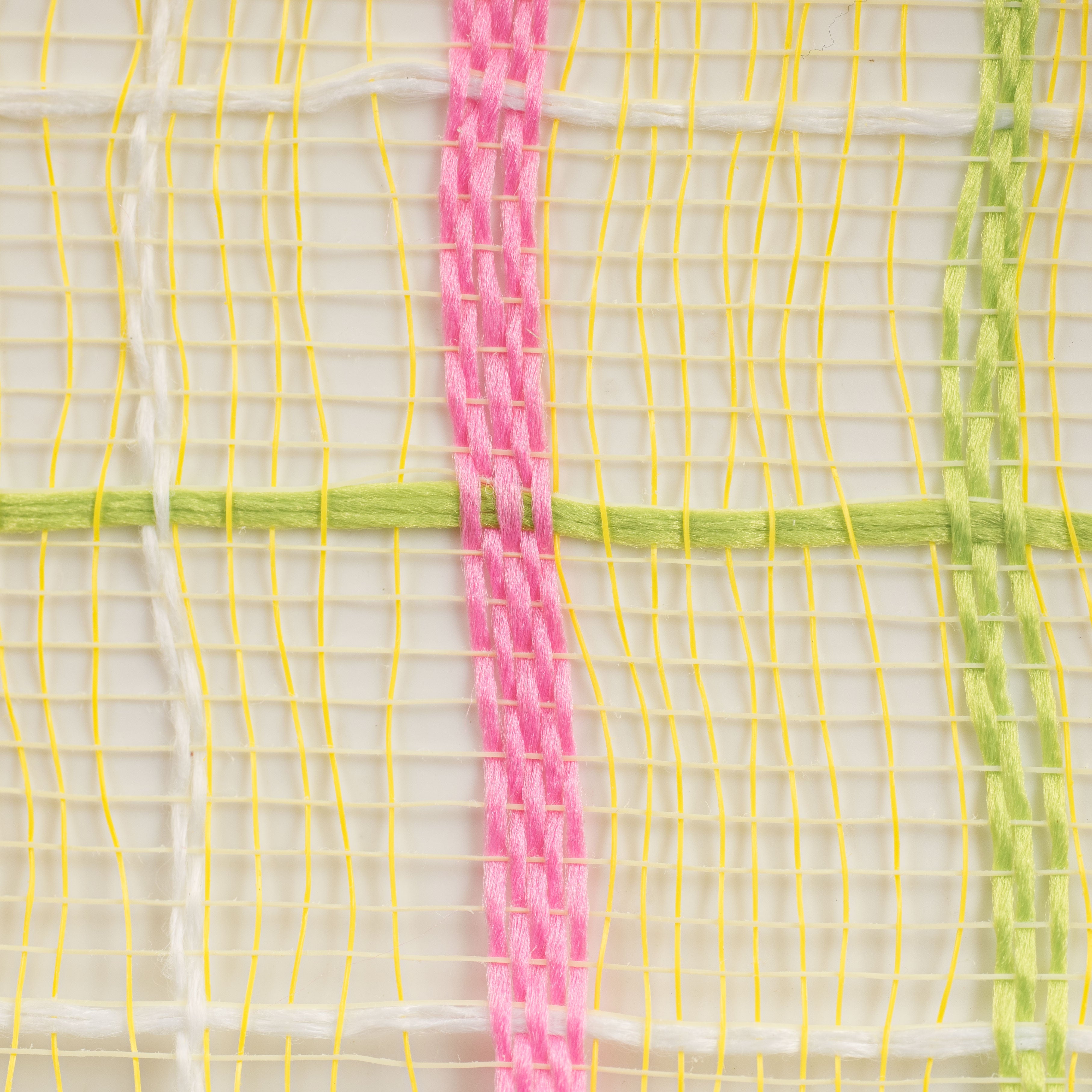 10" Crystal Plaid Mesh: Yellow, Pink, Lime, White detail photo 3