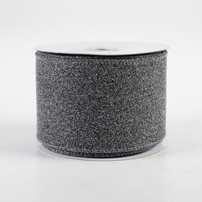 2.5" Crystal Shine Ribbon: Black (10 Yards)