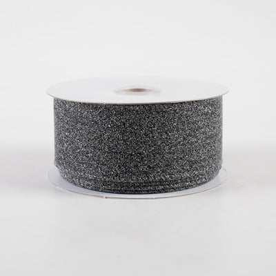 1.5" Crystal Shine Ribbon: Black (10 Yards)