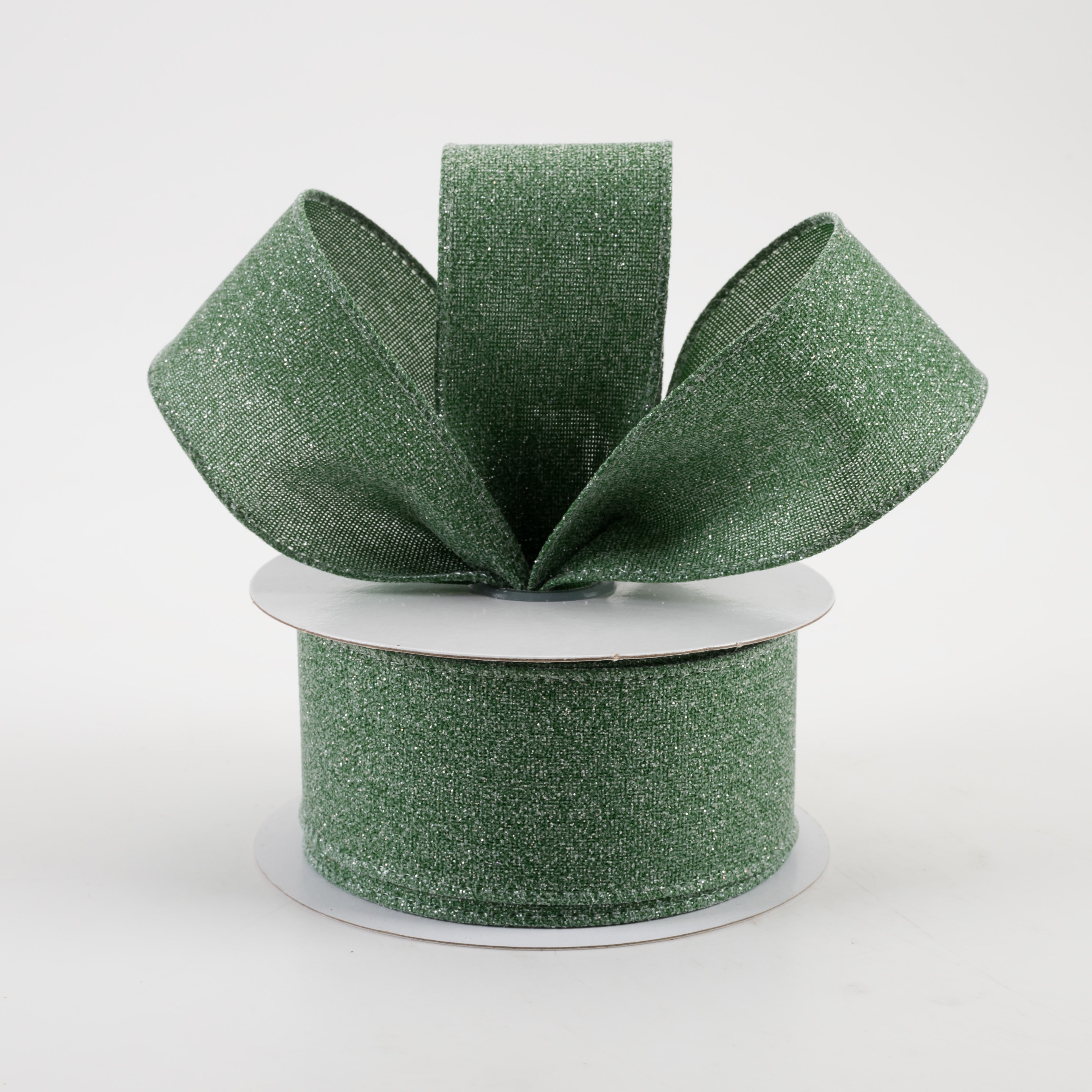 1.5" Crystal Shine Ribbon: Emerald Green (10 Yards) Lifestyle Photo