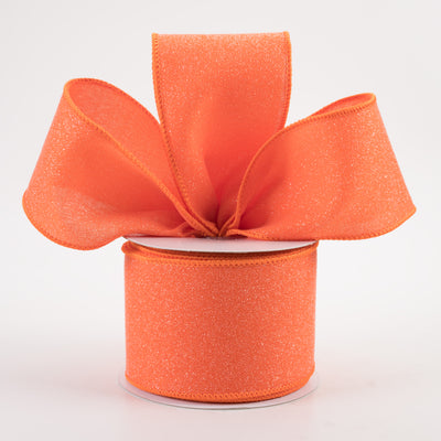 2.5" Crystal Shine Ribbon: Orange (10 Yards) Lifestyle Photo
