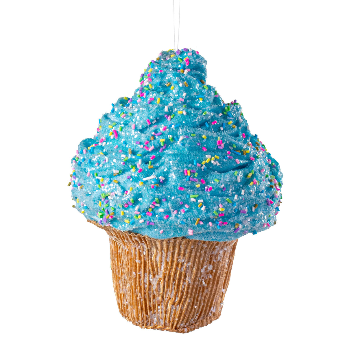 7" Cupcake Ornament: Blue Item Number: 63077BL