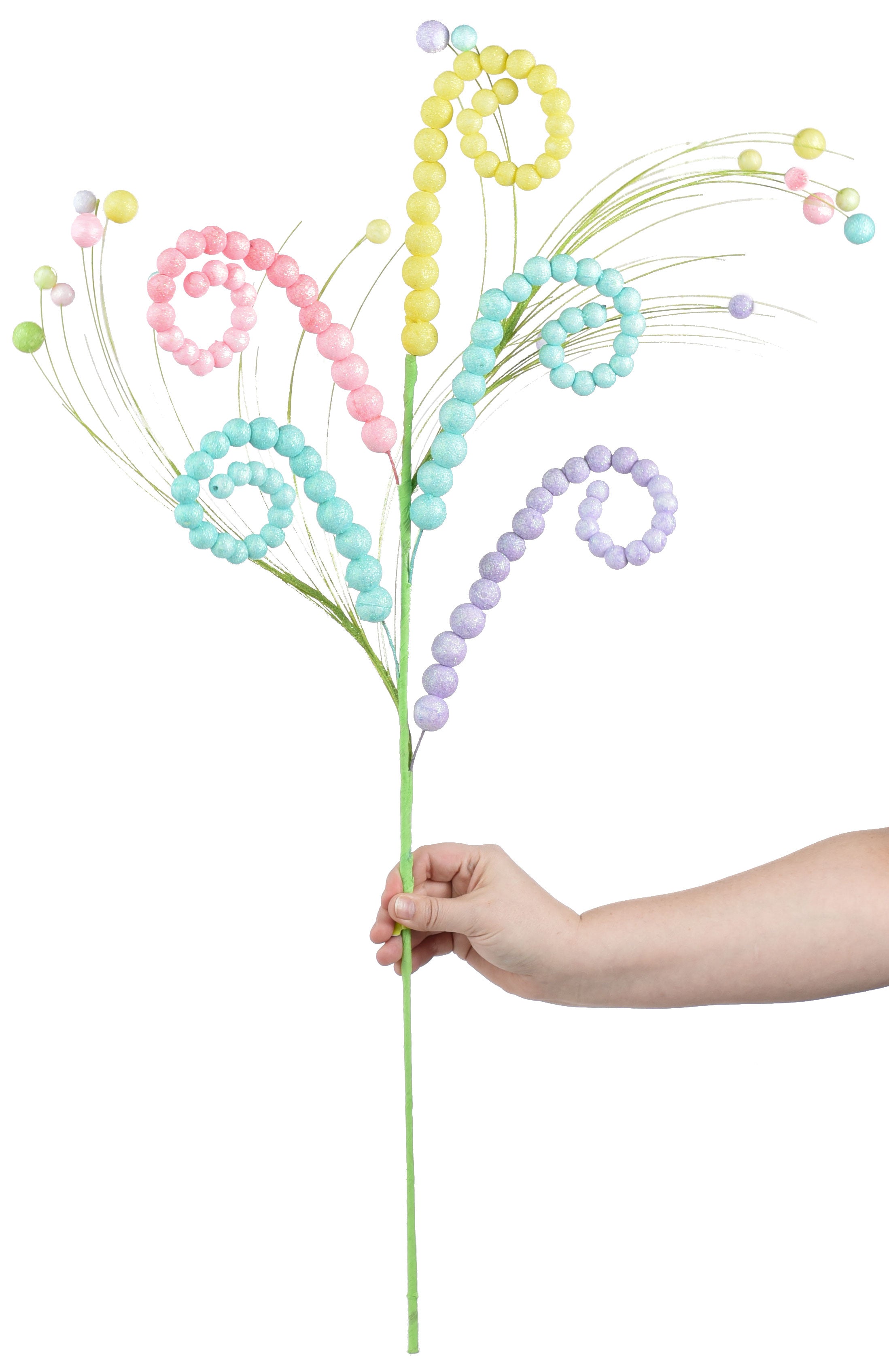 34" Curly Ball Spray: Pastel Lifestyle Photo