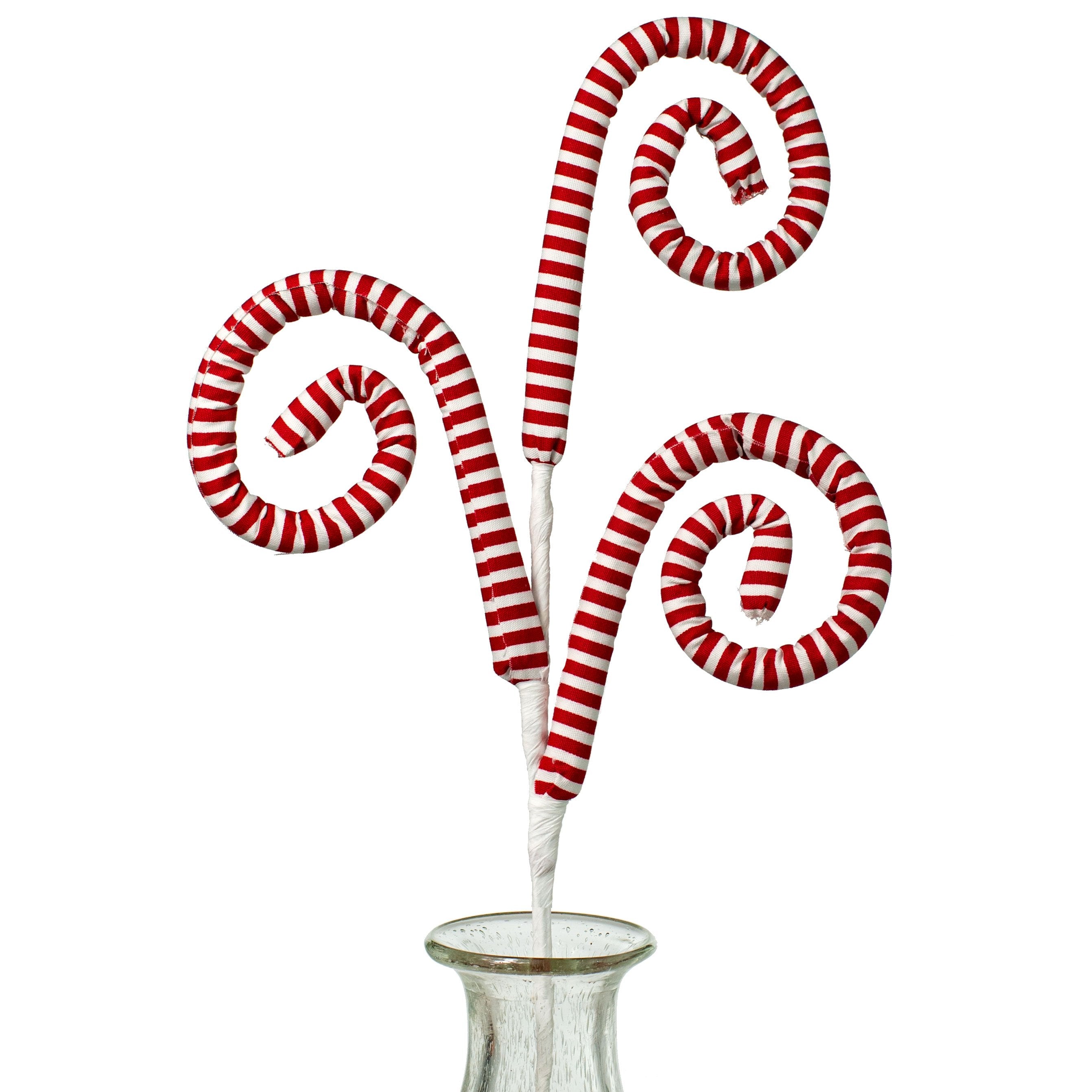 33" Curly Canvas Spray: Red & White Item Number: 84243RDWT
