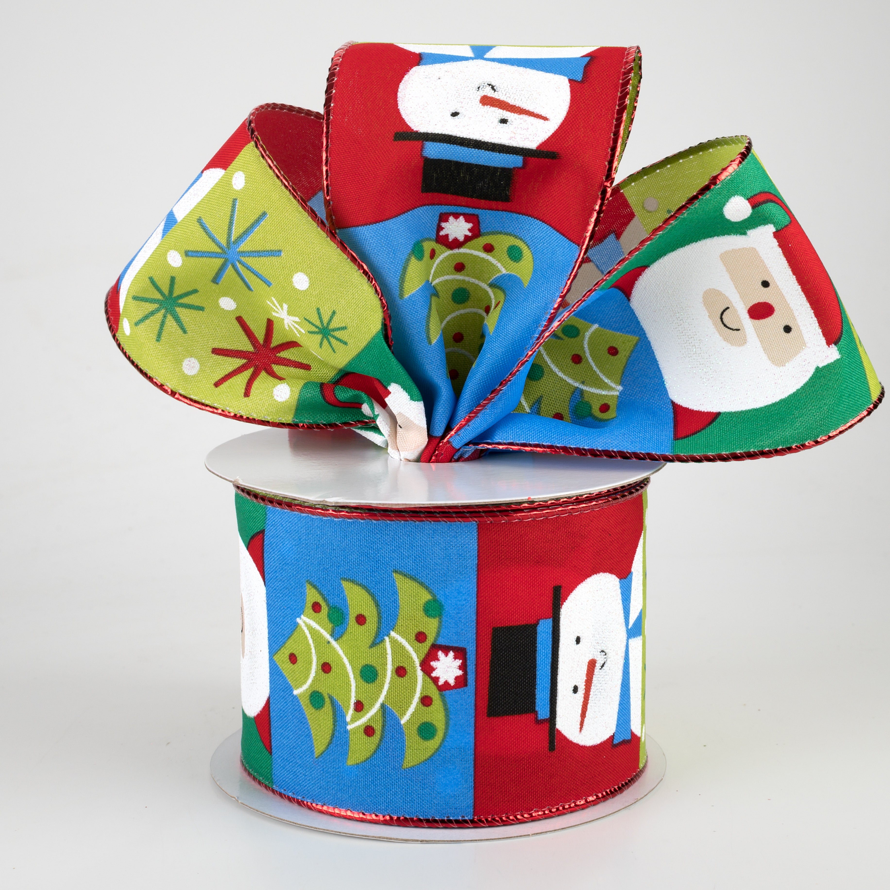 2.5" Cutesy Christmas Squares Ribbon (10 Yards) Lifestyle Photo