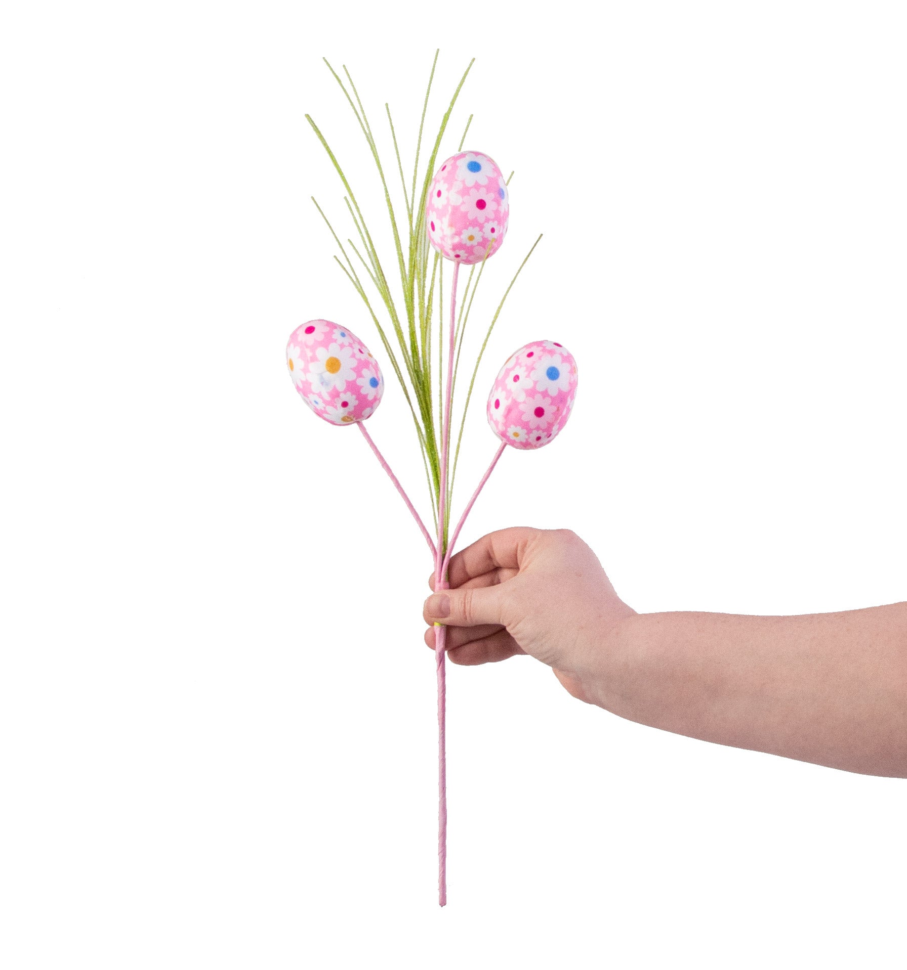 18" Daisy Fabric Egg Pick: Pink detail photo 3