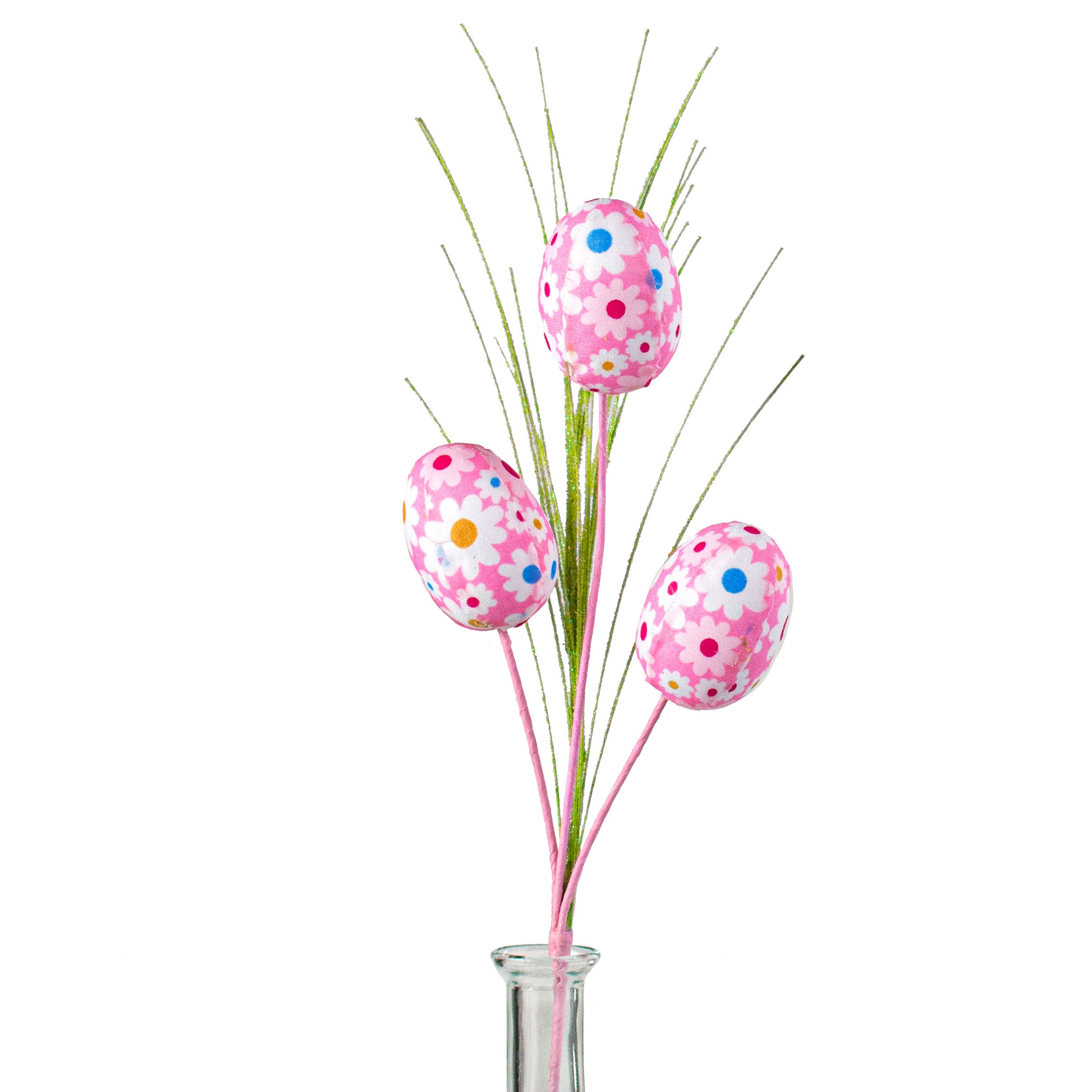 18" Daisy Fabric Egg Pick: Pink Item Number: 63003PK