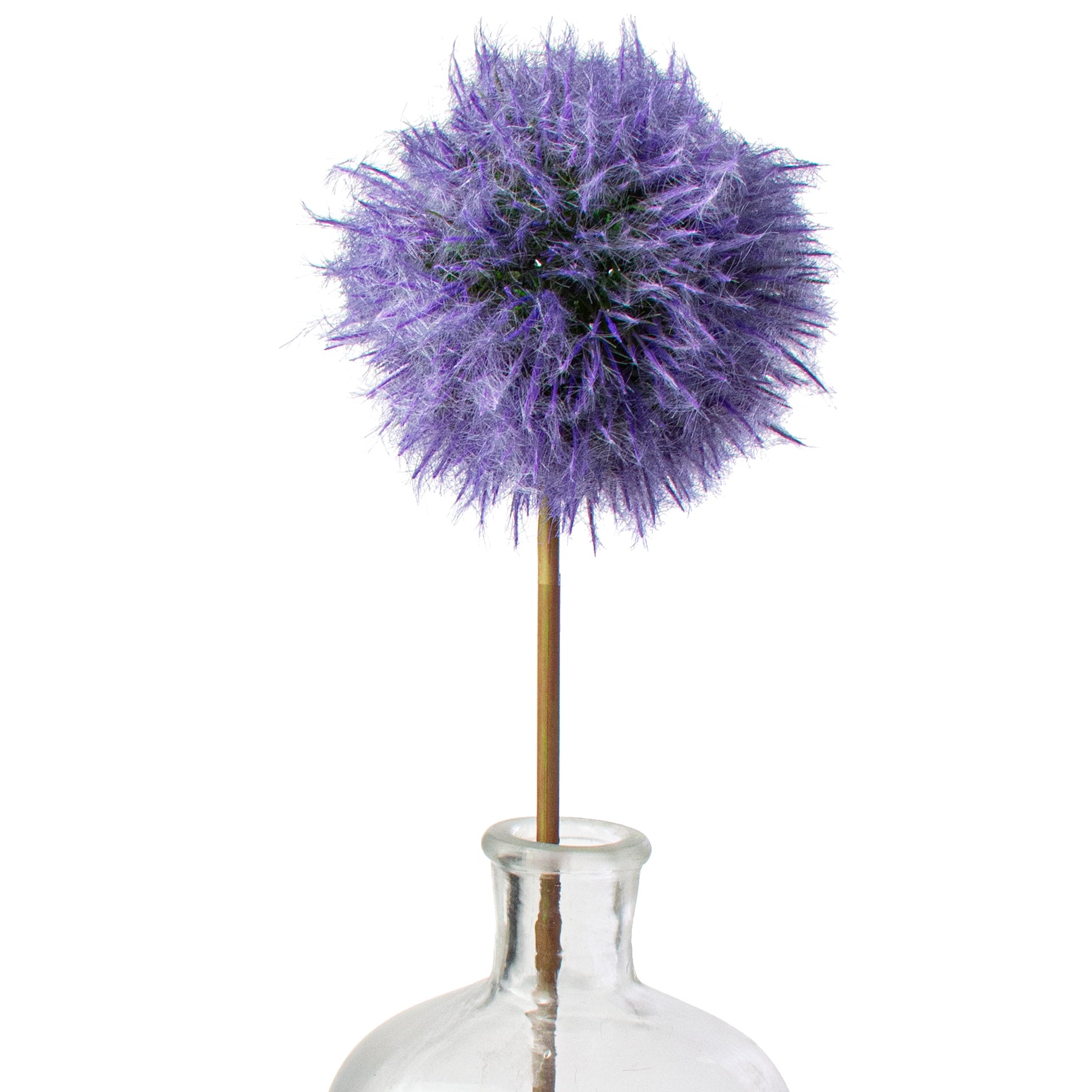 25'' Dandelion Seed Head Stem: Purple