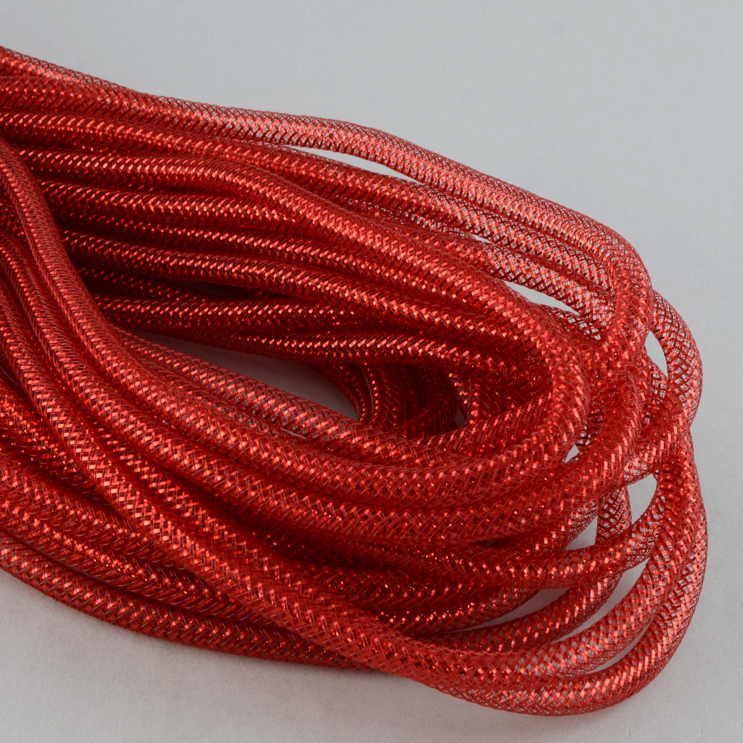 Deco Flex Tubing Ribbon: Metallic Red (30 Yards) Item Number: RE300436
