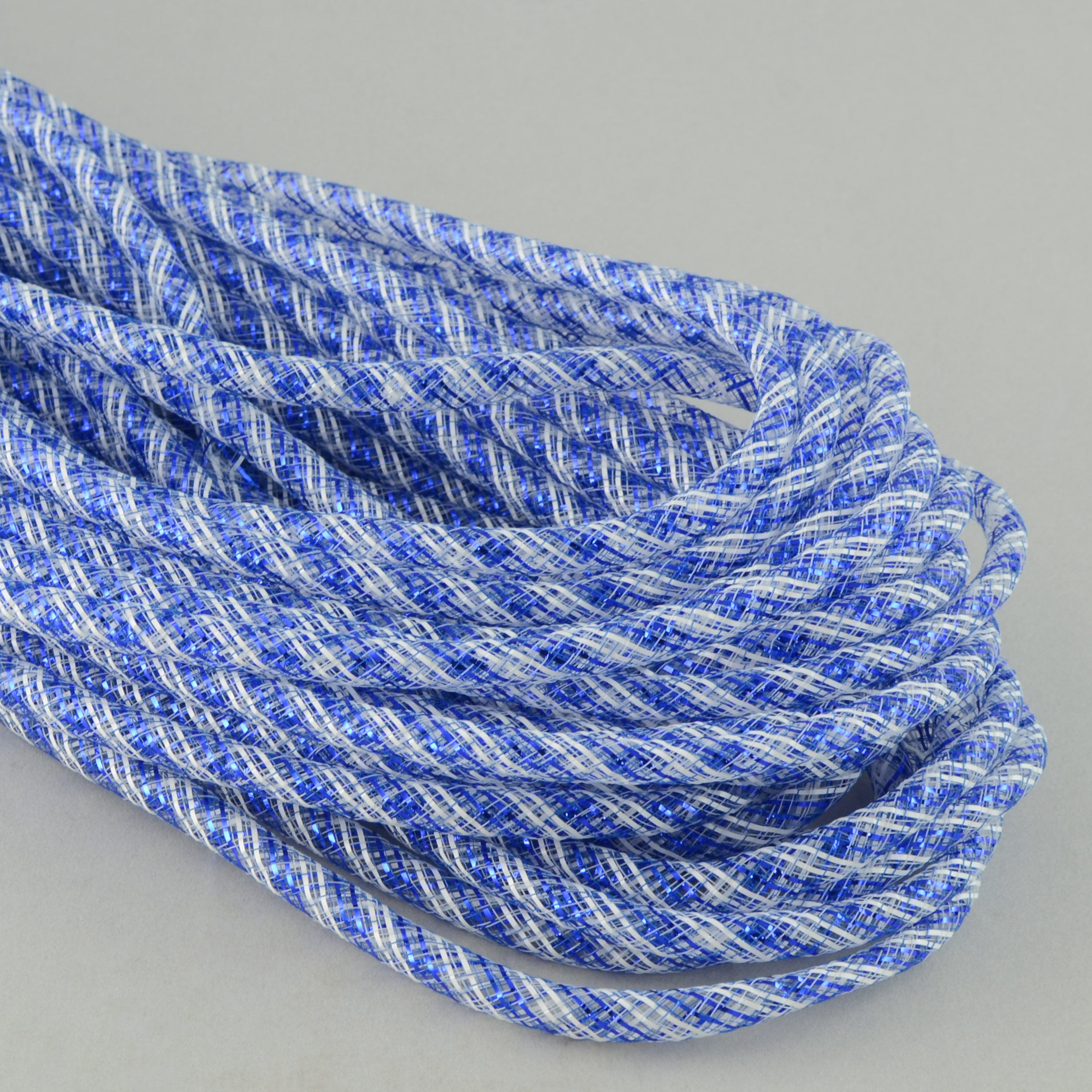 Deco Flex Tubing Ribbon: Striped Blue/White (30 Yards) Item Number: RE3010K4