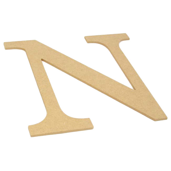 10" Decorative Wood Letter: N Lifestyle Photo