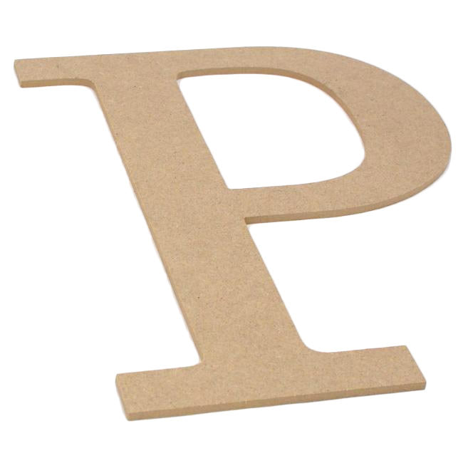 10" Decorative Wood Letter: P Lifestyle Photo