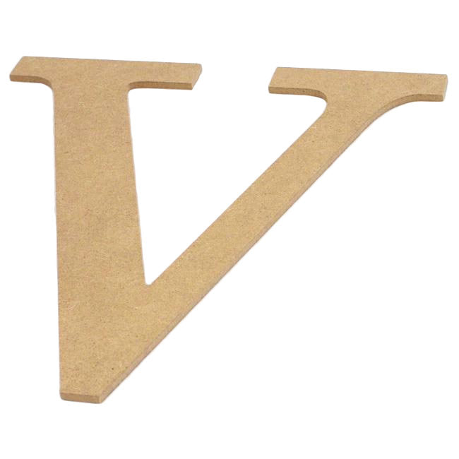 10" Decorative Wood Letter: V Lifestyle Photo