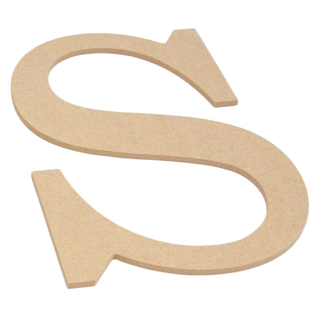 10" Decorative Wood Letter: S detail photo 3