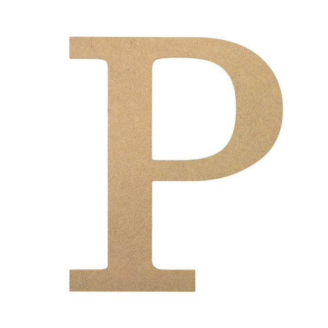 10" Decorative Wood Letter: P Item Number: AB2040