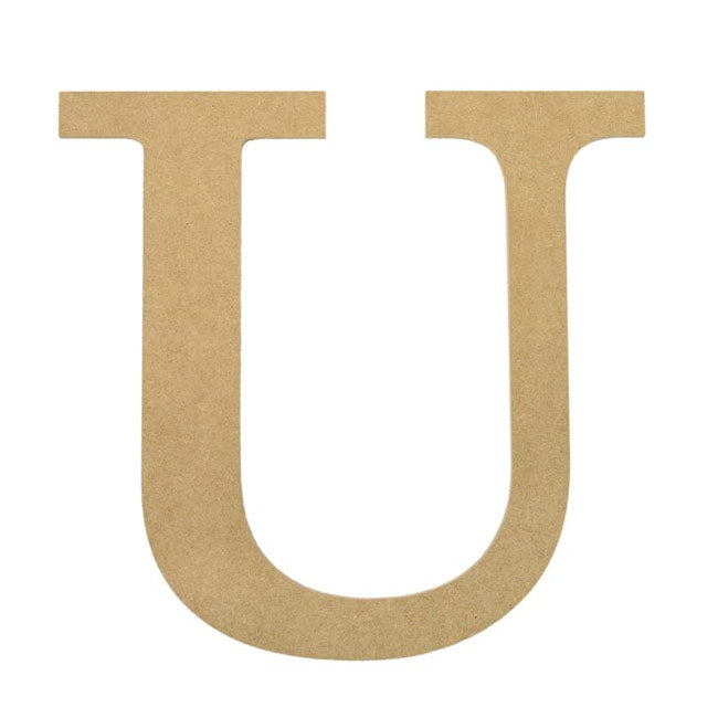 10" Decorative Wood Letter: U Item Number: AB2045