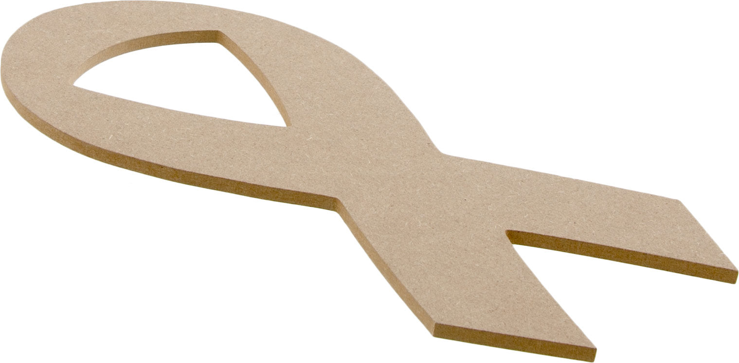 10" Decorative Wooden Support Ribbon: Natural Lifestyle Photo
