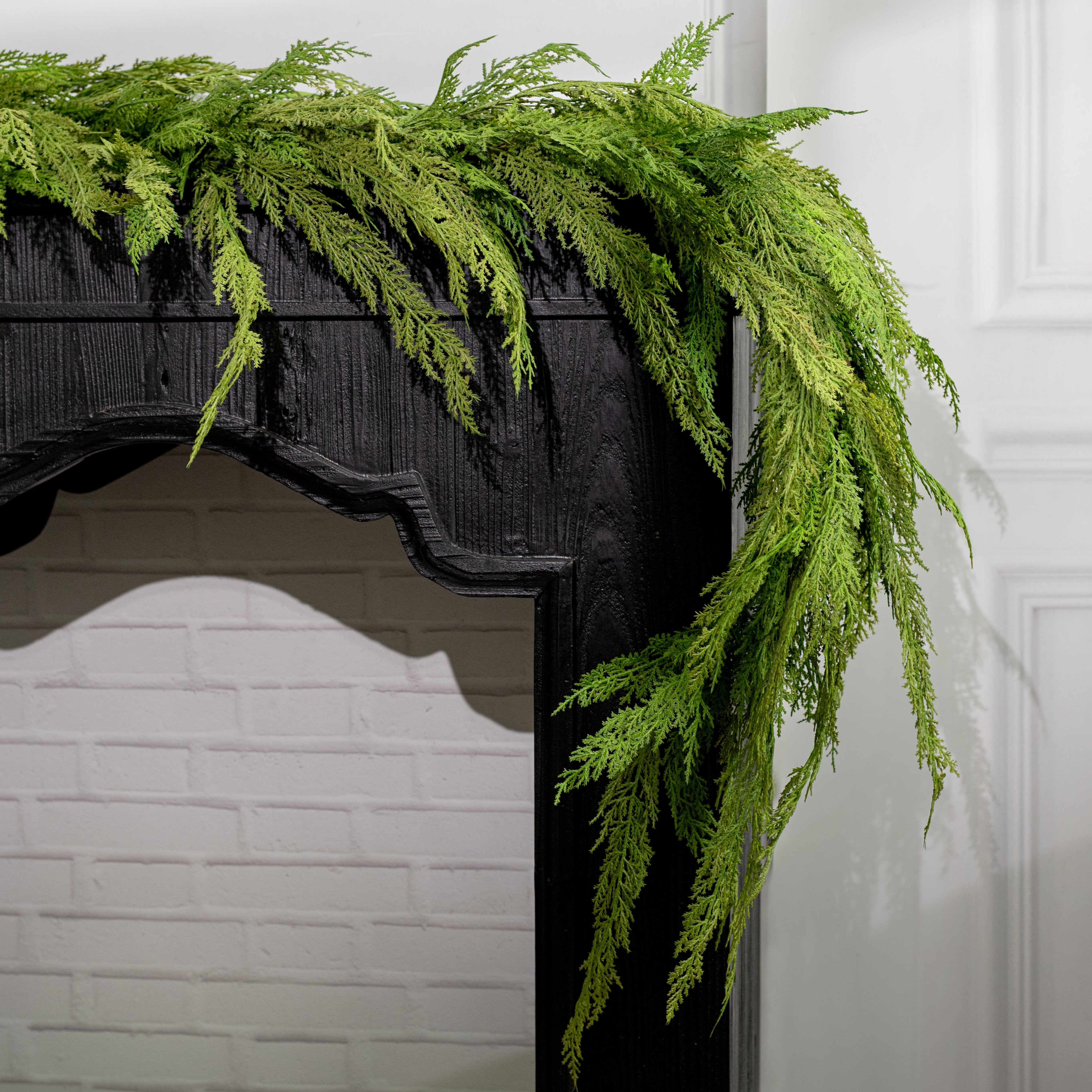 6' Deluxe Double Soft Cedar Garland Lifestyle Photo