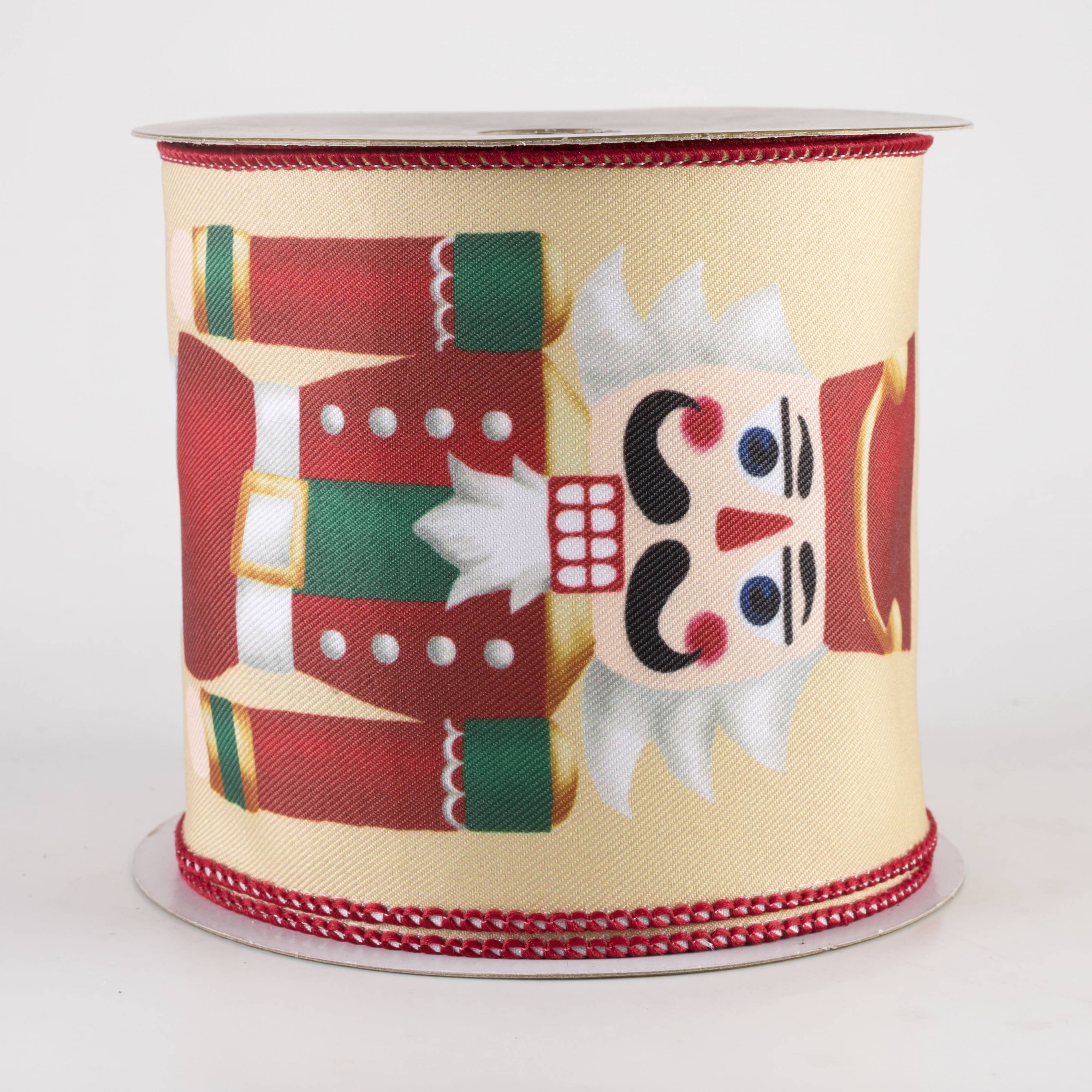4" Deluxe Traditional Nutcracker Ribbon (10 Yards) Item Number: 238553