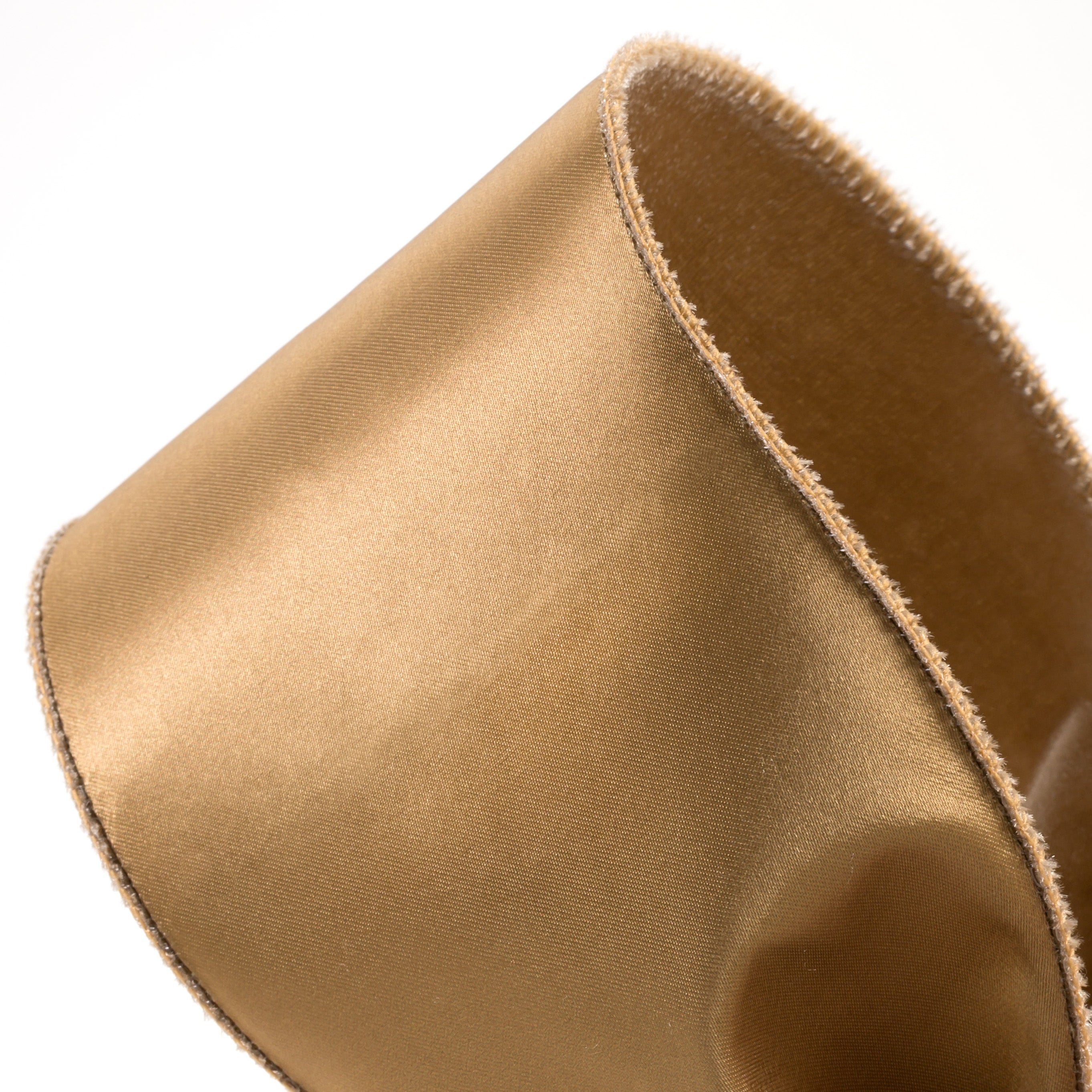4" Deluxe Velvet Satin Backing Ribbon: Taupe (10 Yards) detail photo 3