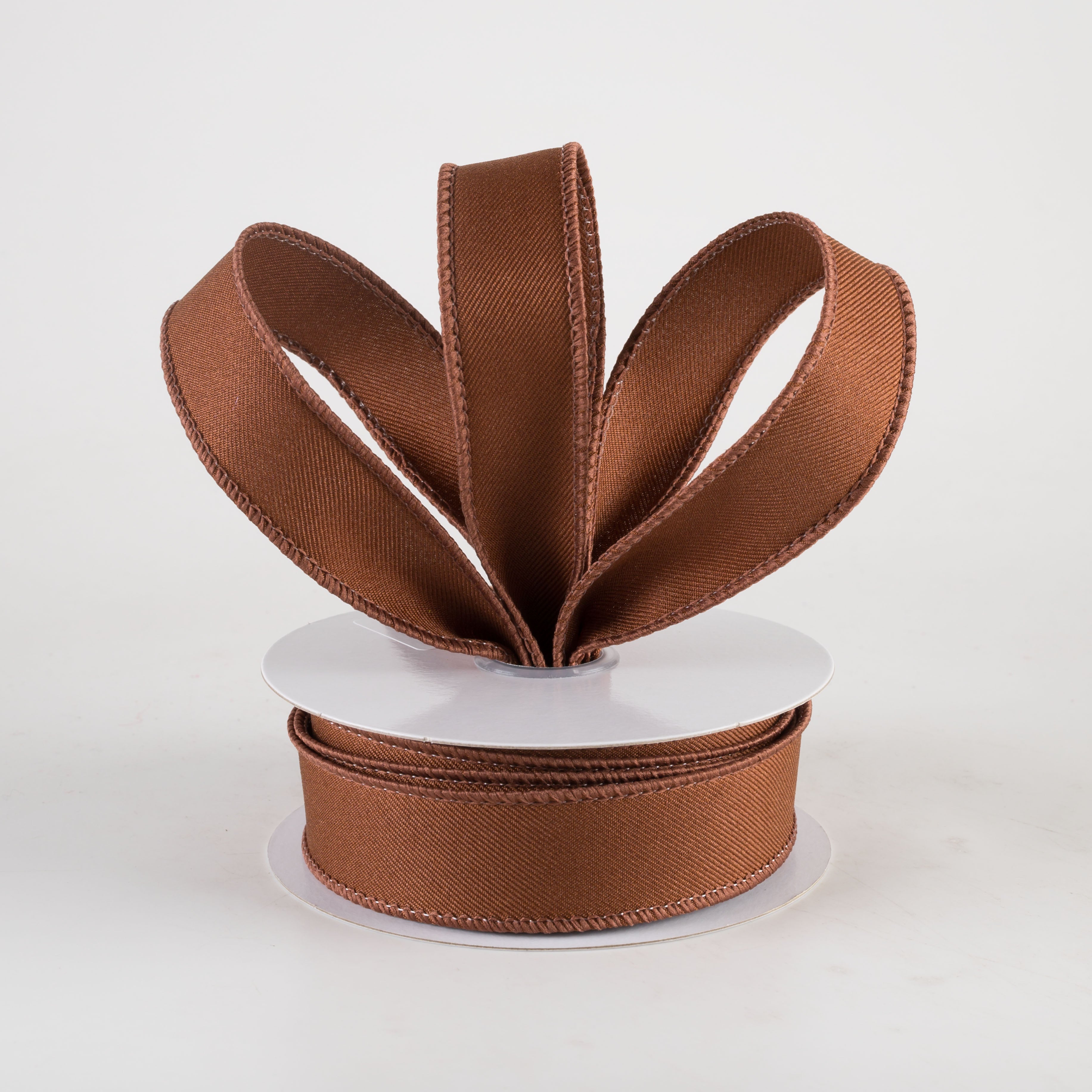 7/8" Diagonal Weave Ribbon: Brown (10 Yards) Lifestyle Photo