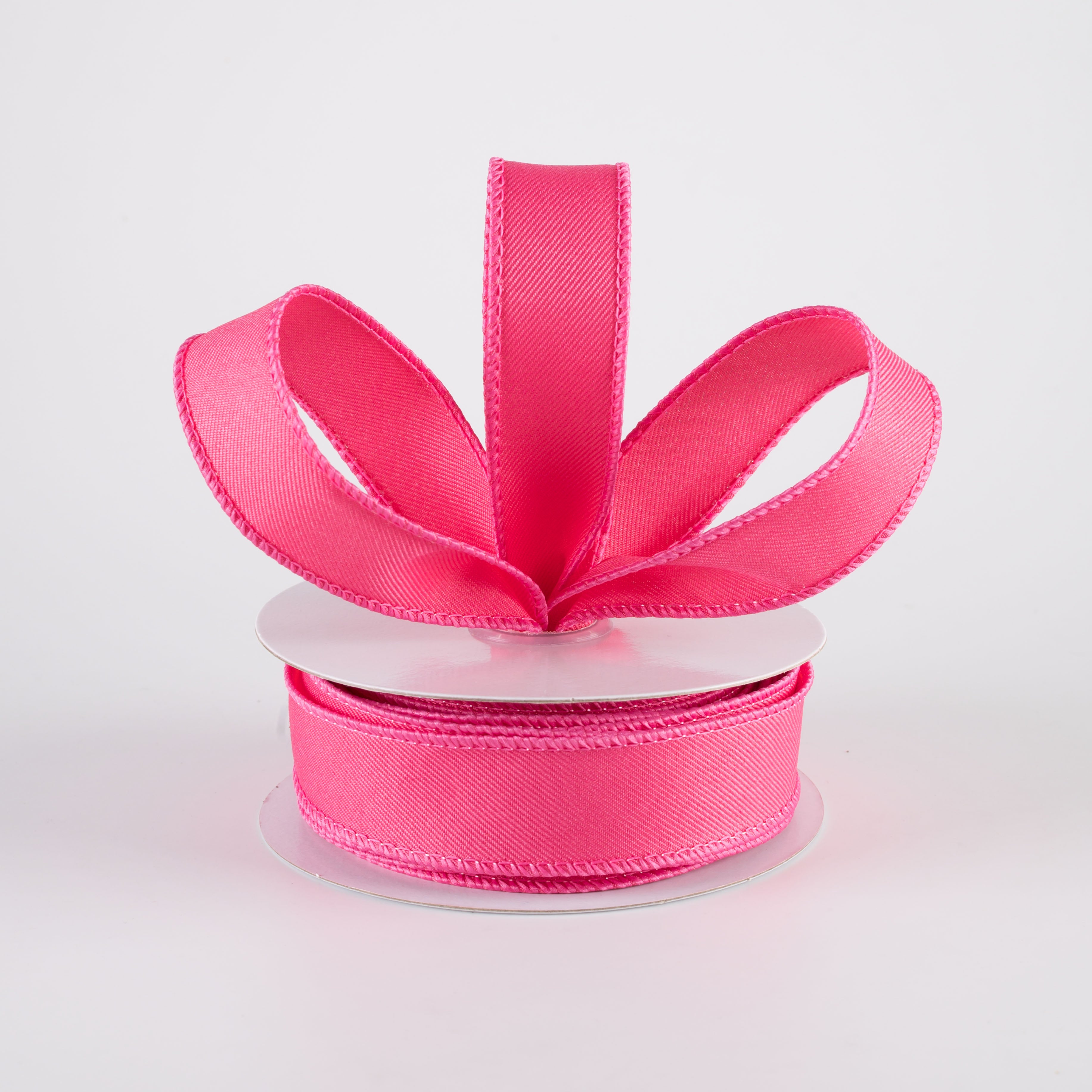 7/8" Diagonal Weave Ribbon: Hot Pink (10 Yards) Lifestyle Photo