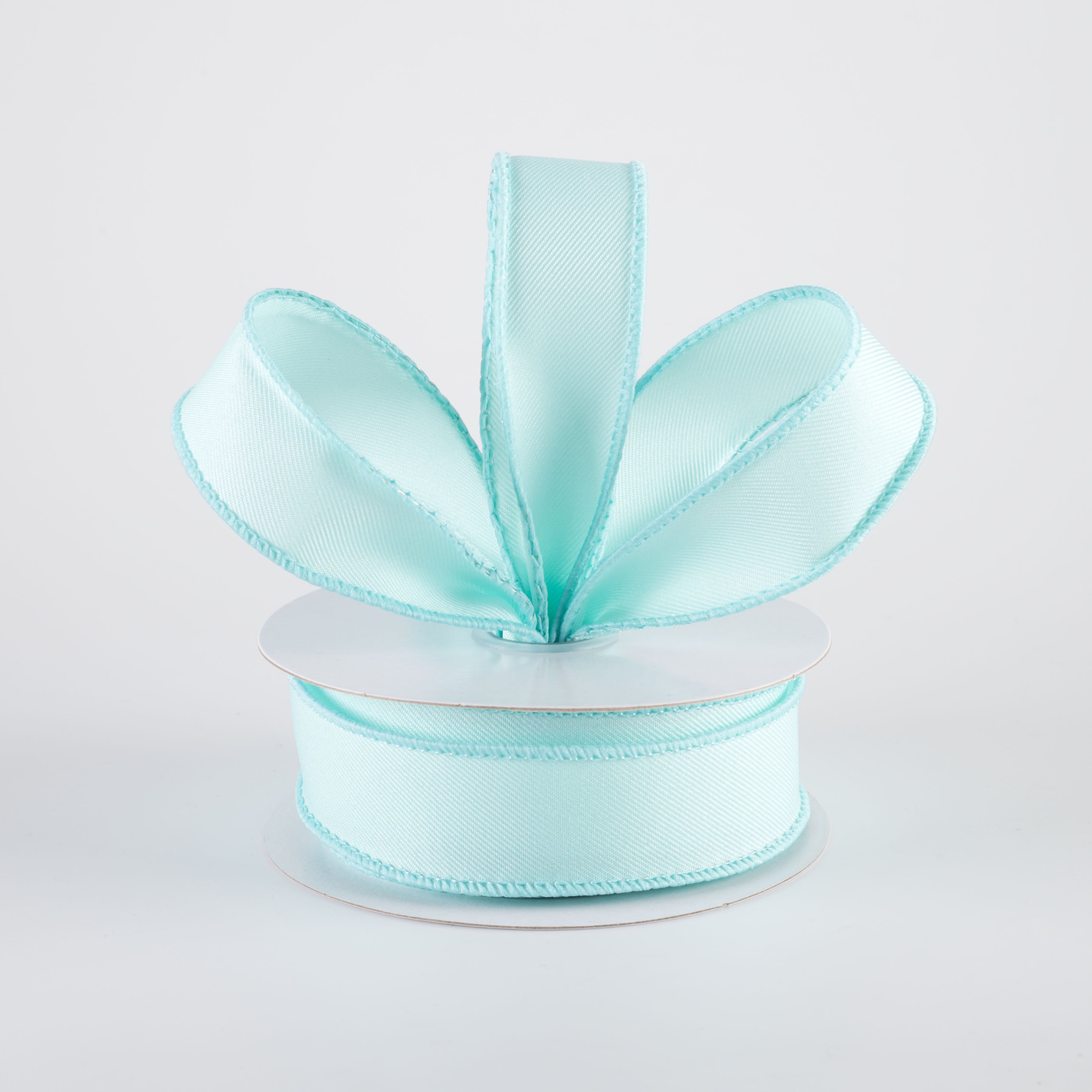 7/8" Diagonal Weave Ribbon: Ice Blue (10 Yards) Lifestyle Photo