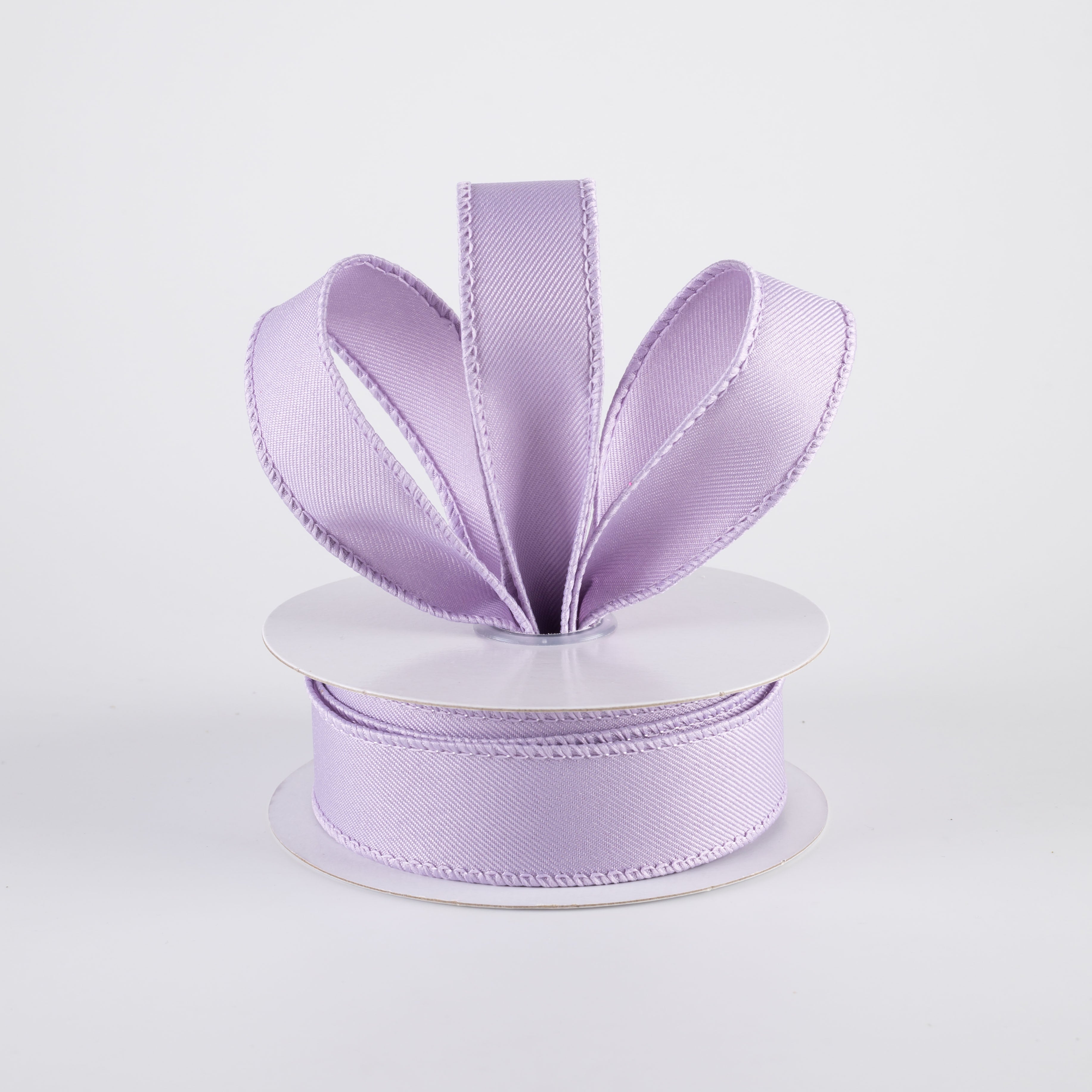 7/8" Diagonal Weave Ribbon: Lavender Purple (10 Yards) Lifestyle Photo
