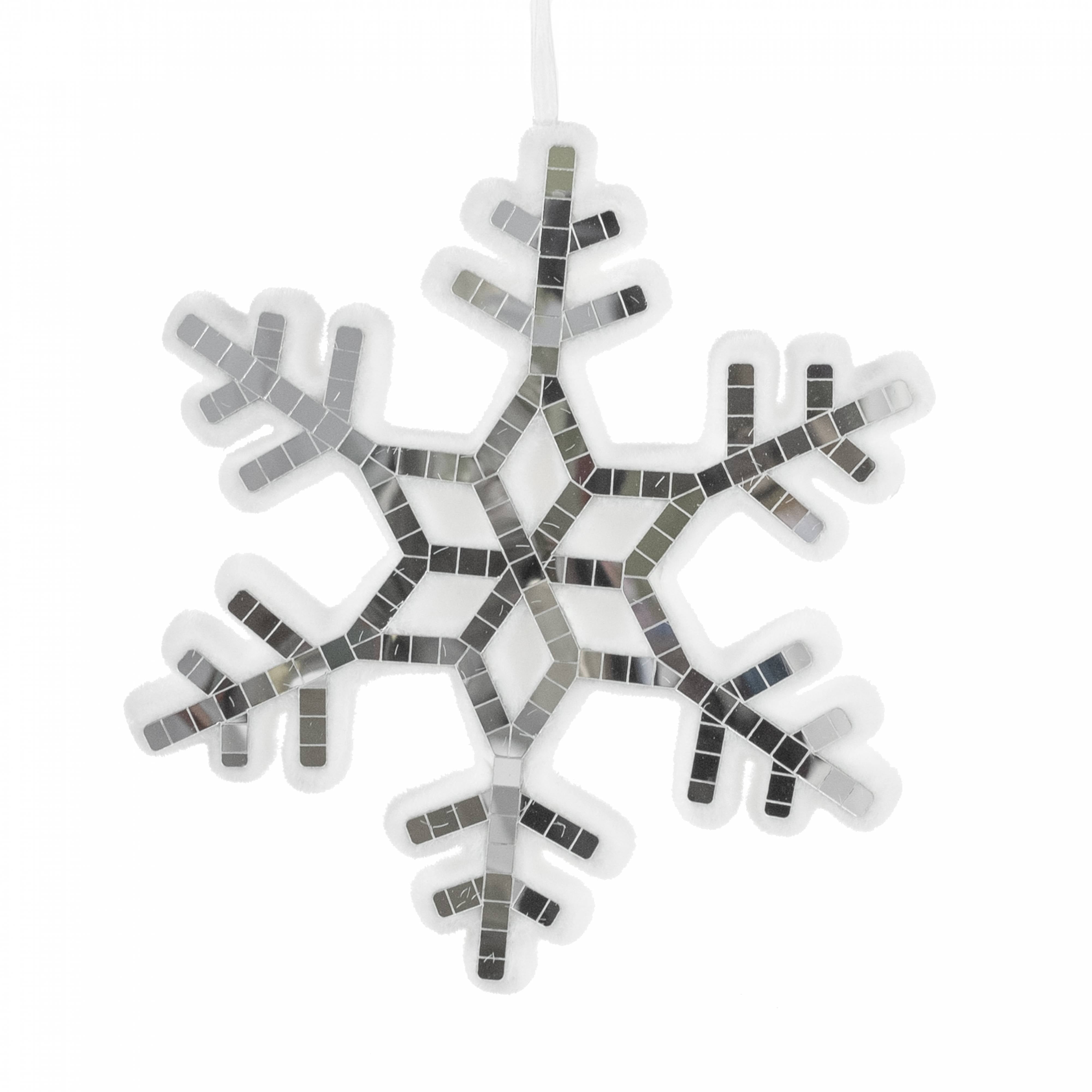9" Disco Ball Mirror Snowflake Ornament Item Number: 85985SVWT