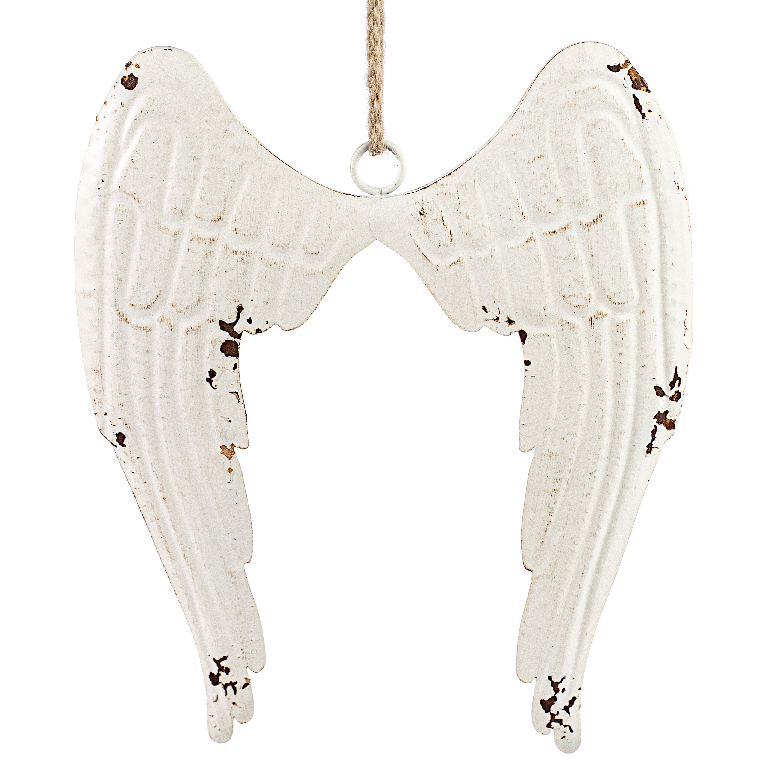 13" Distressed Metal Angel Wings Ornament Item Number: M10822