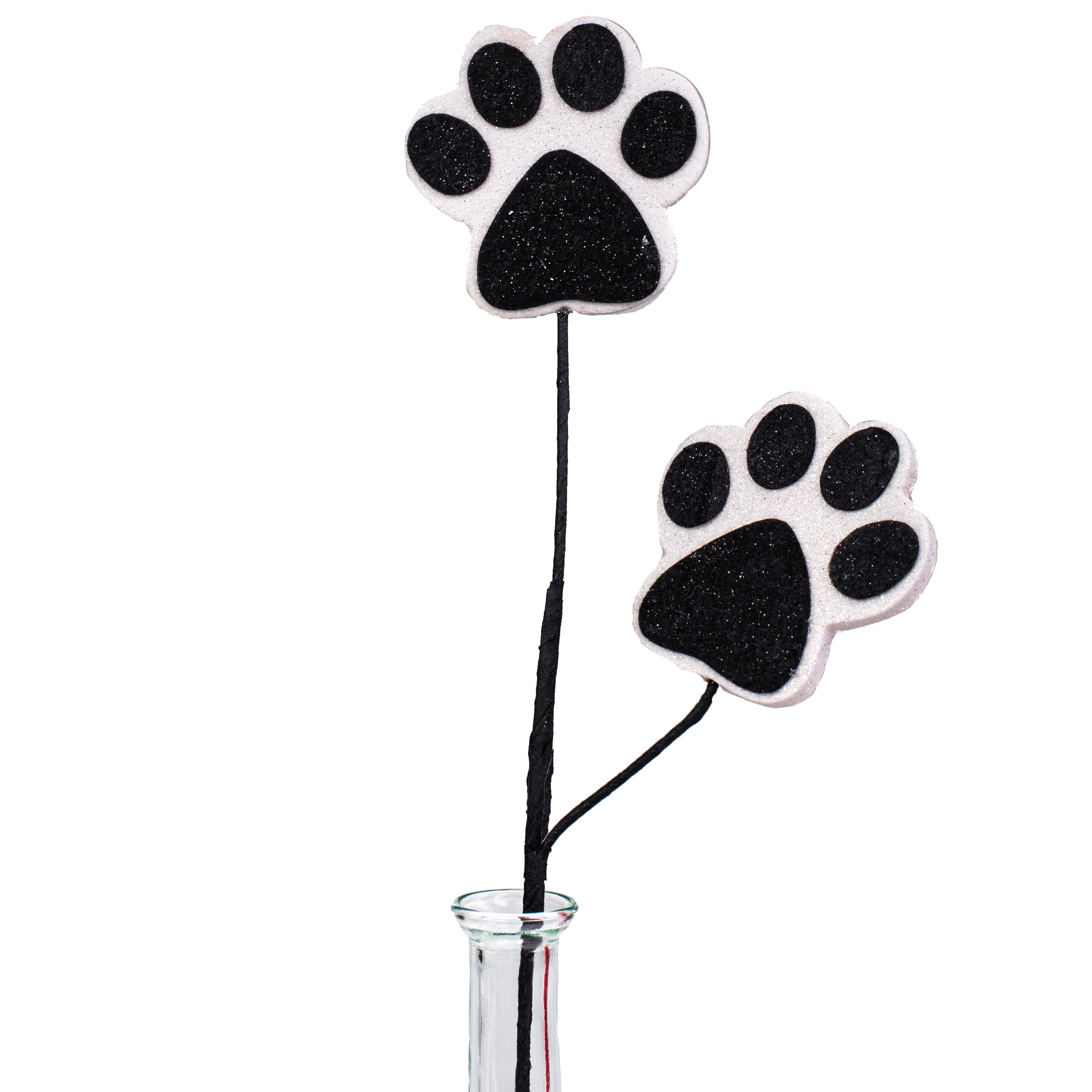 18" Dog Paw Spray: Black Item Number: 29412BKWT
